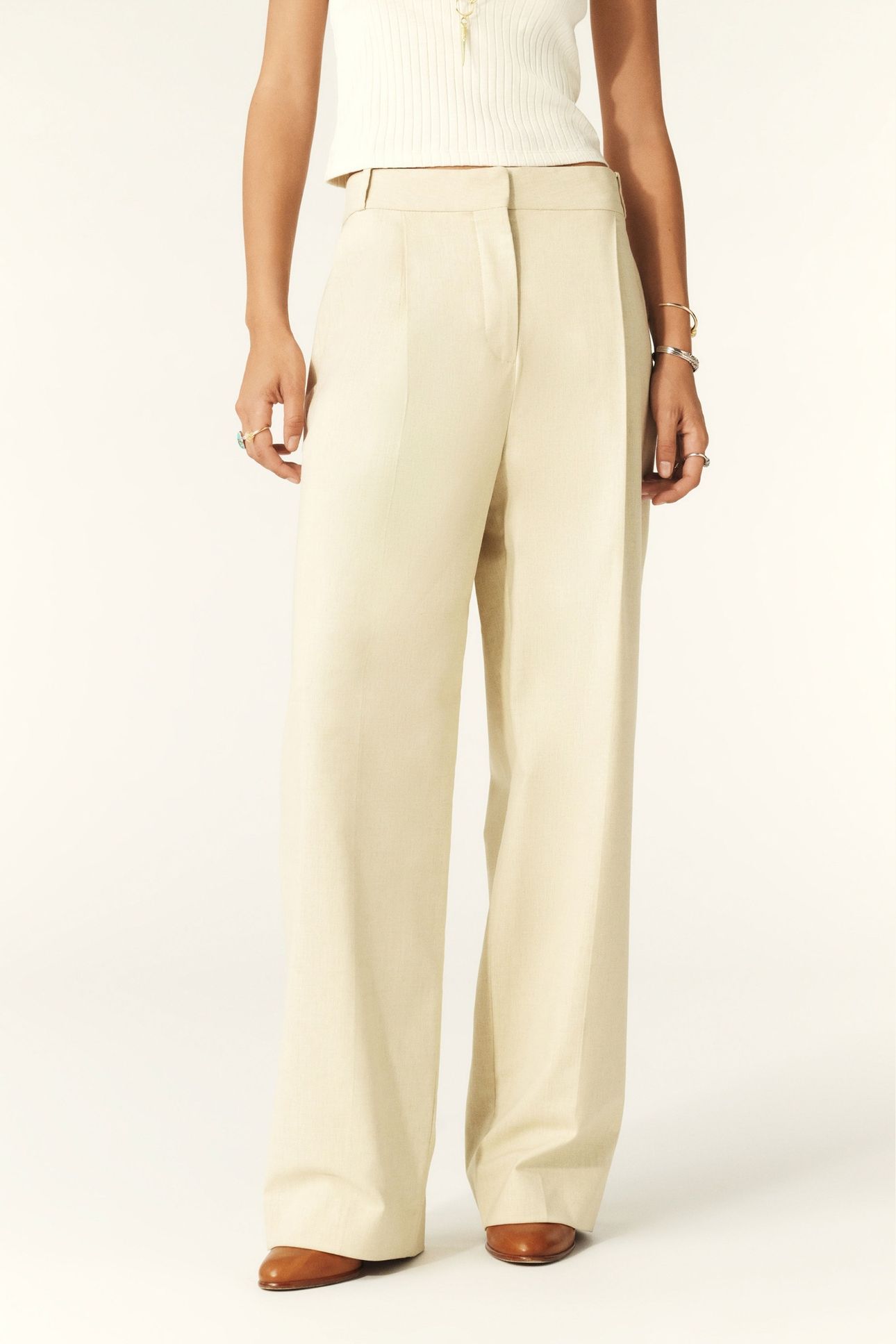 WIDE TROUSERS BEIGE 2