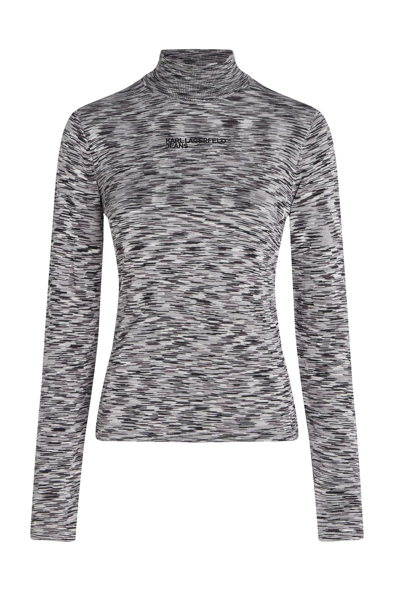 KLJ MOCK NECK KNIT TOP LIGHT GREY MELANGE 4