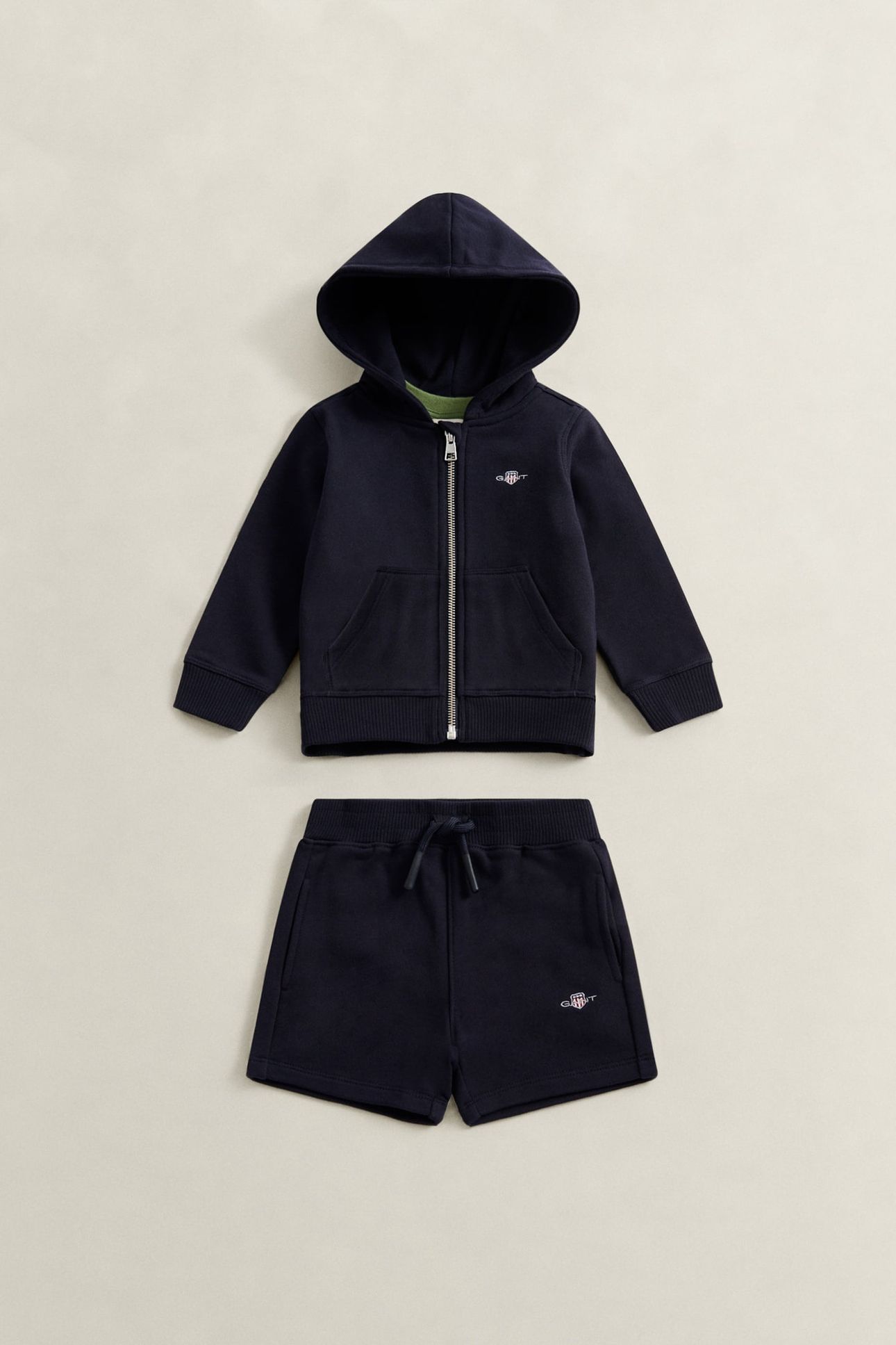 KIDS BOYS SHIELD ZIP HOODIE, TEE & SHORT SET EVENING BLUE 2