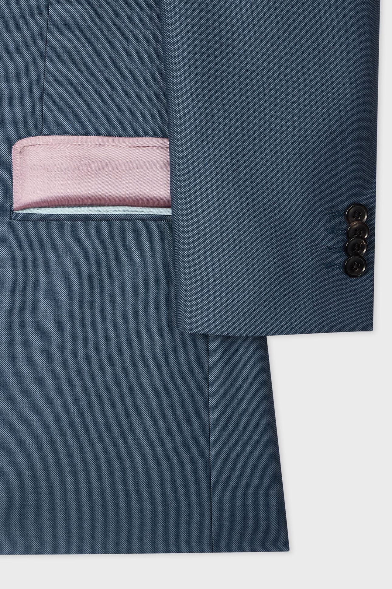 MENS TAILORED FIT 2 BUTTON SUIT PETROL BLUE 6
