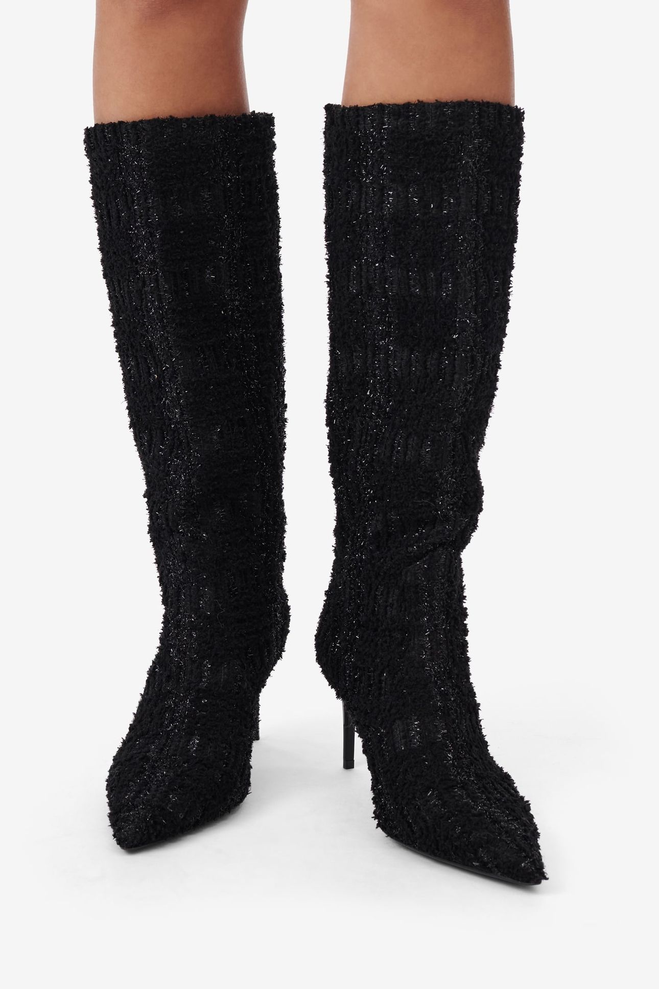 DAVYN TWEED BOOT BLACK GLITTER 2