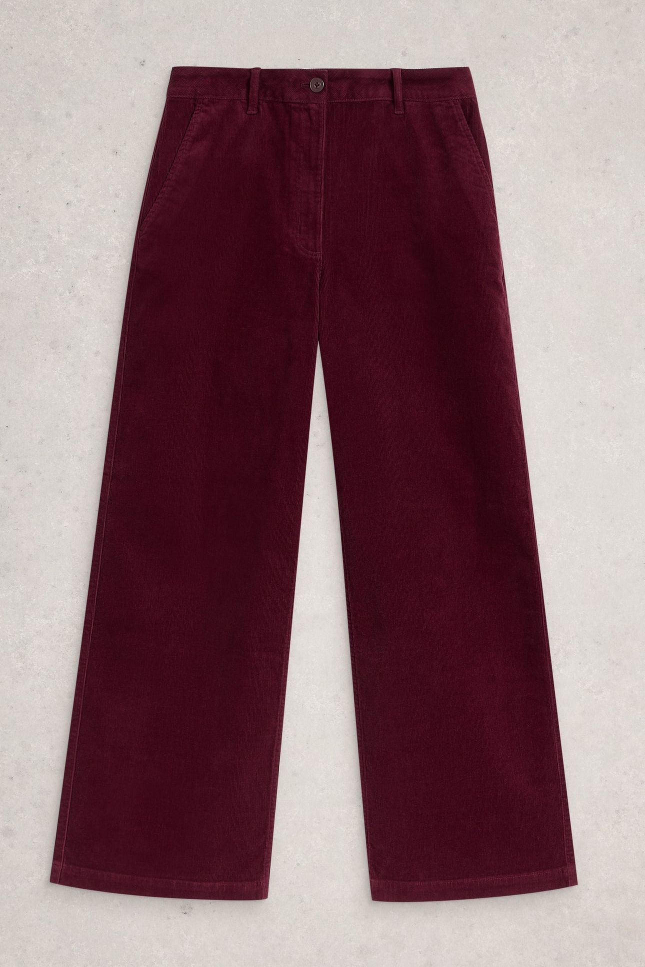ELLA CORD WIDE LEG TROUSER MID PLUM 1