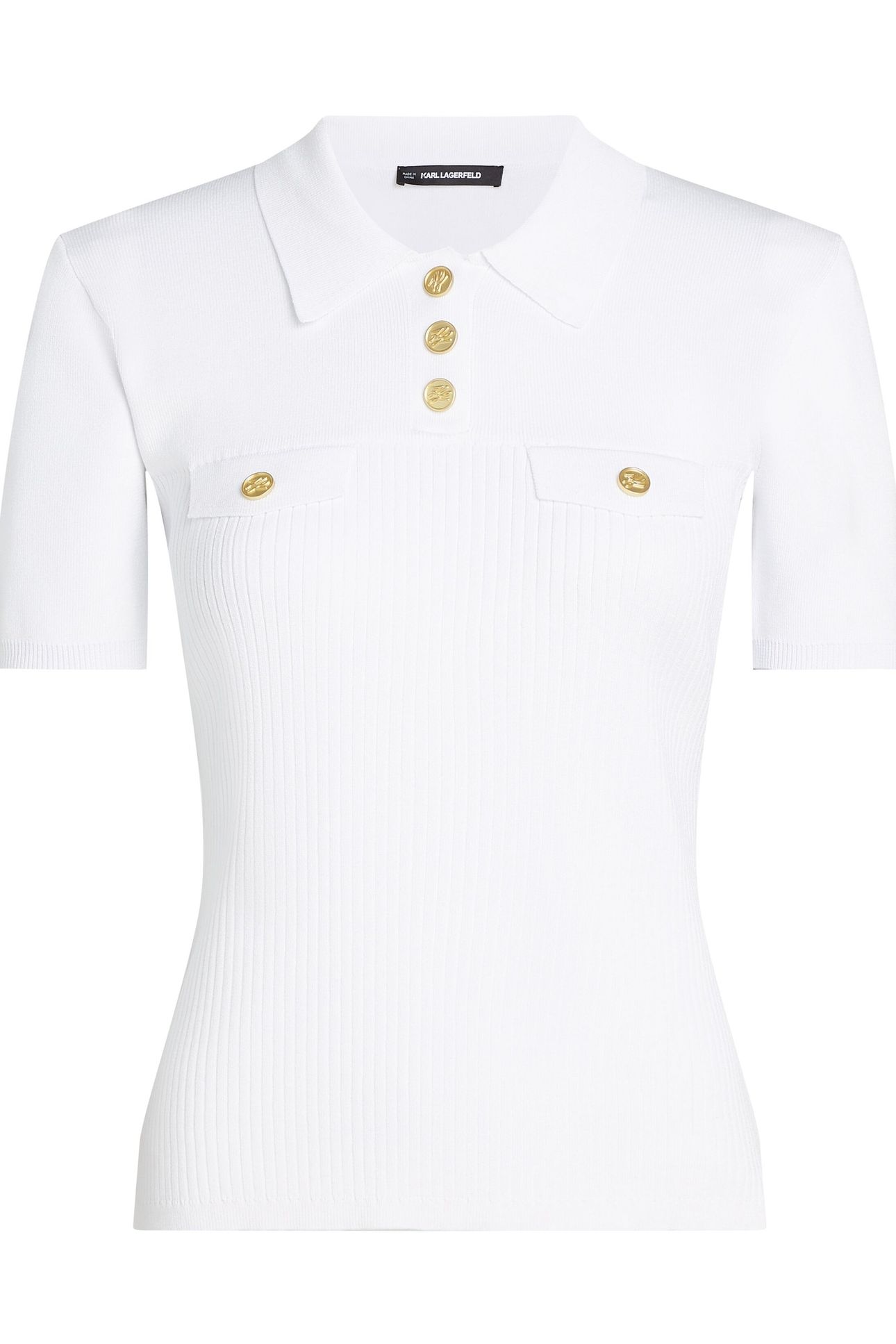 SSLV KNIT POLO WHITE 4