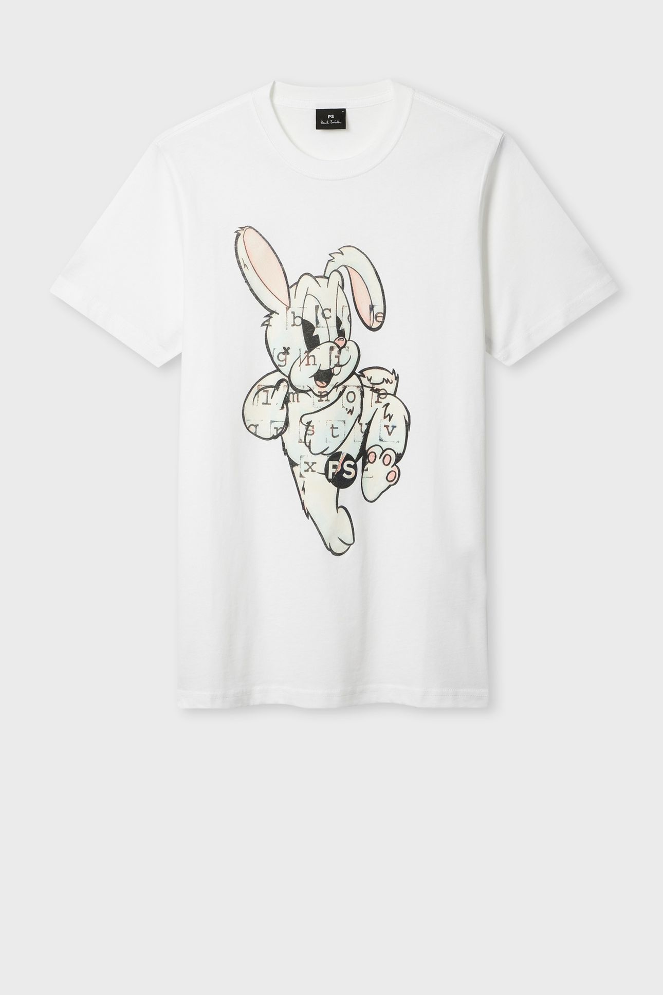 MENS SLIM FIT SS T SHIRT BUNNY WHITE 3