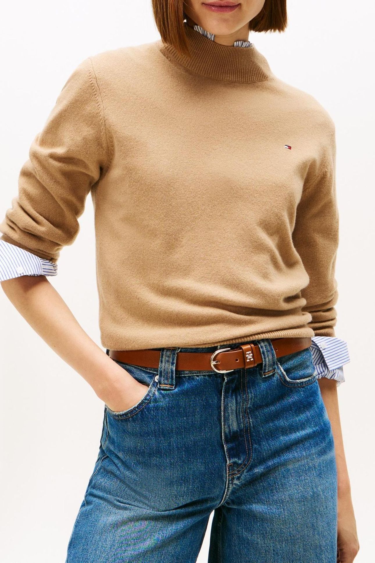 WOOL CASH MOCK-NECK LS SAFARI CANVAS 1