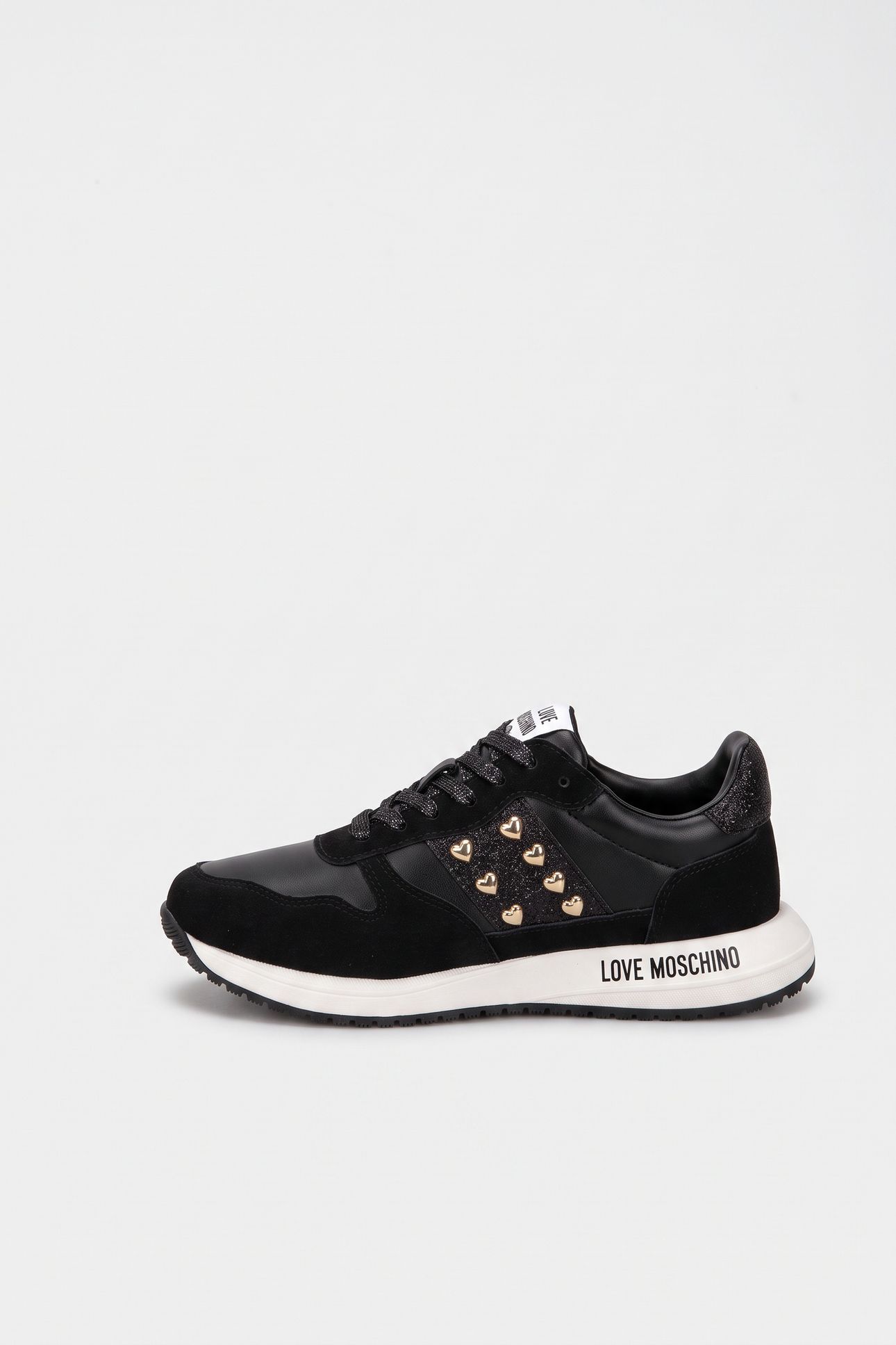 DUNE SUEDE AND CALFSKIN SNEAKERS BLACK 4