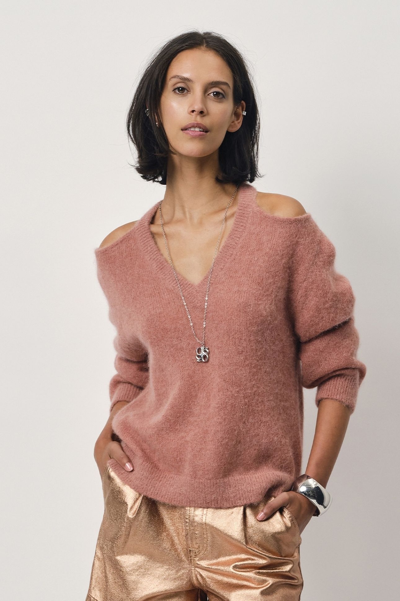 IMANY OPEN SHOULDER SWEAT AMBER GLOW 1