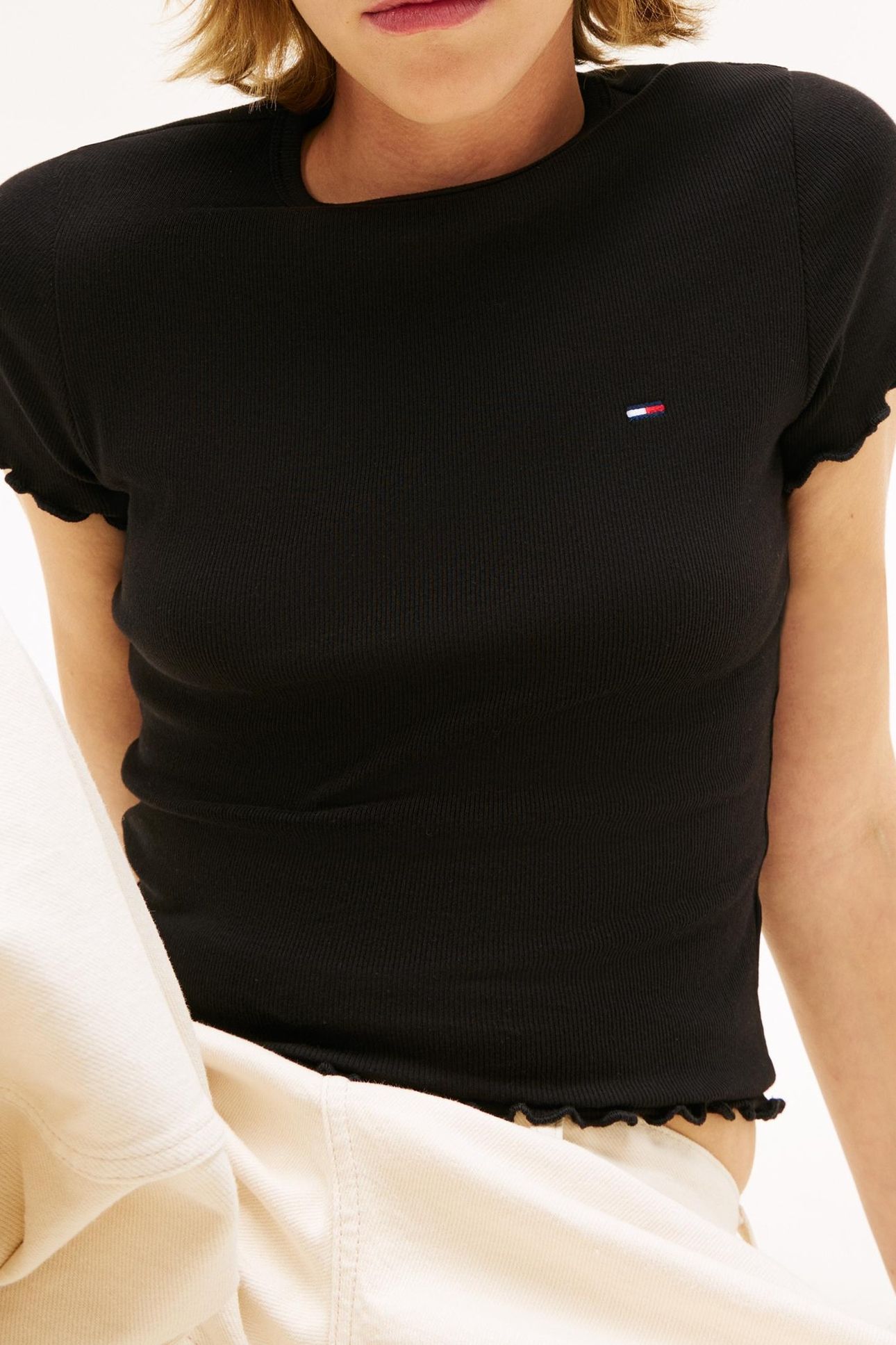 TJW SLIM LETTUCE EDGE T-SHIRT BLACK 5