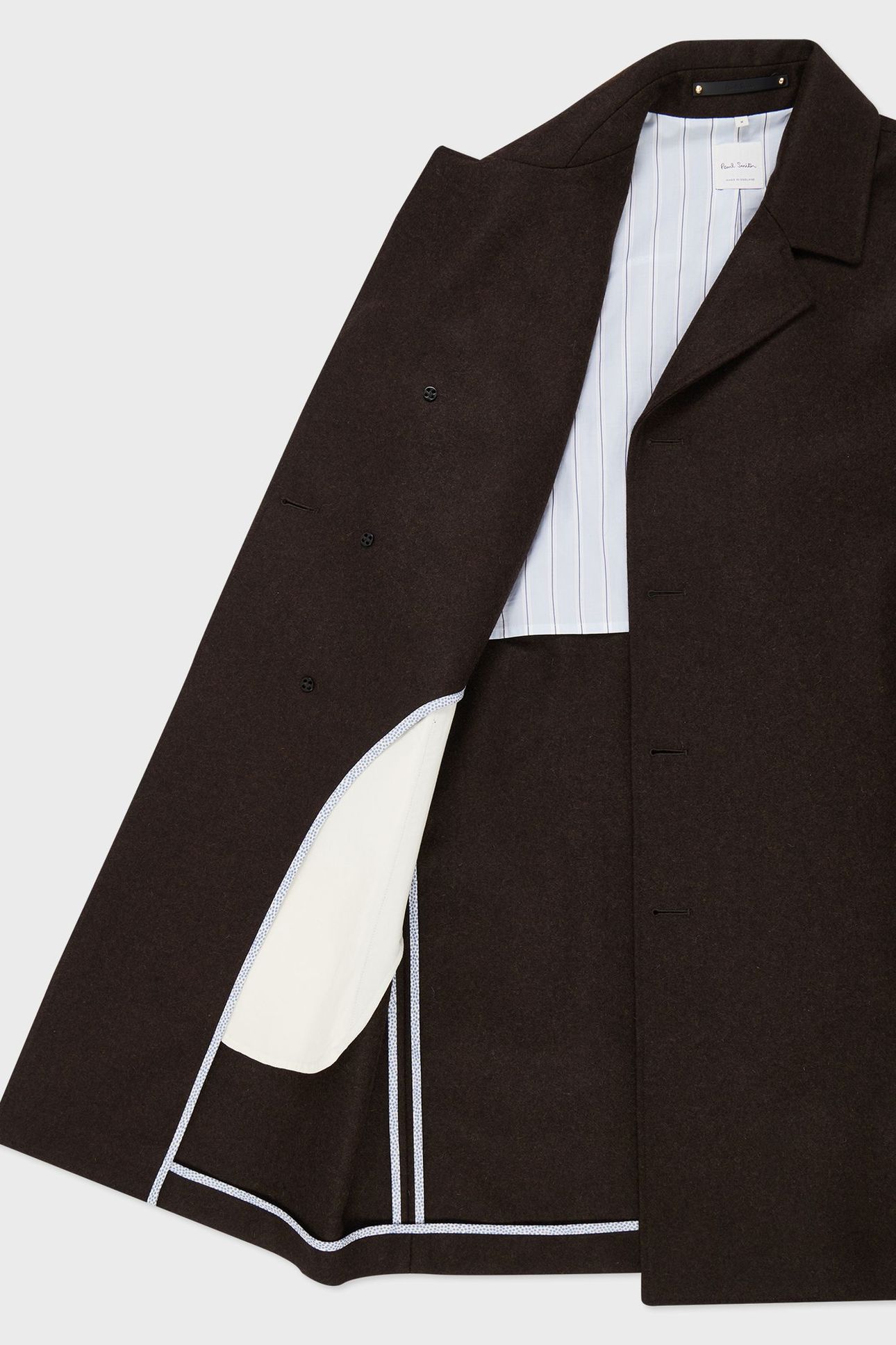 MENS WOOL COAT BROWN 7