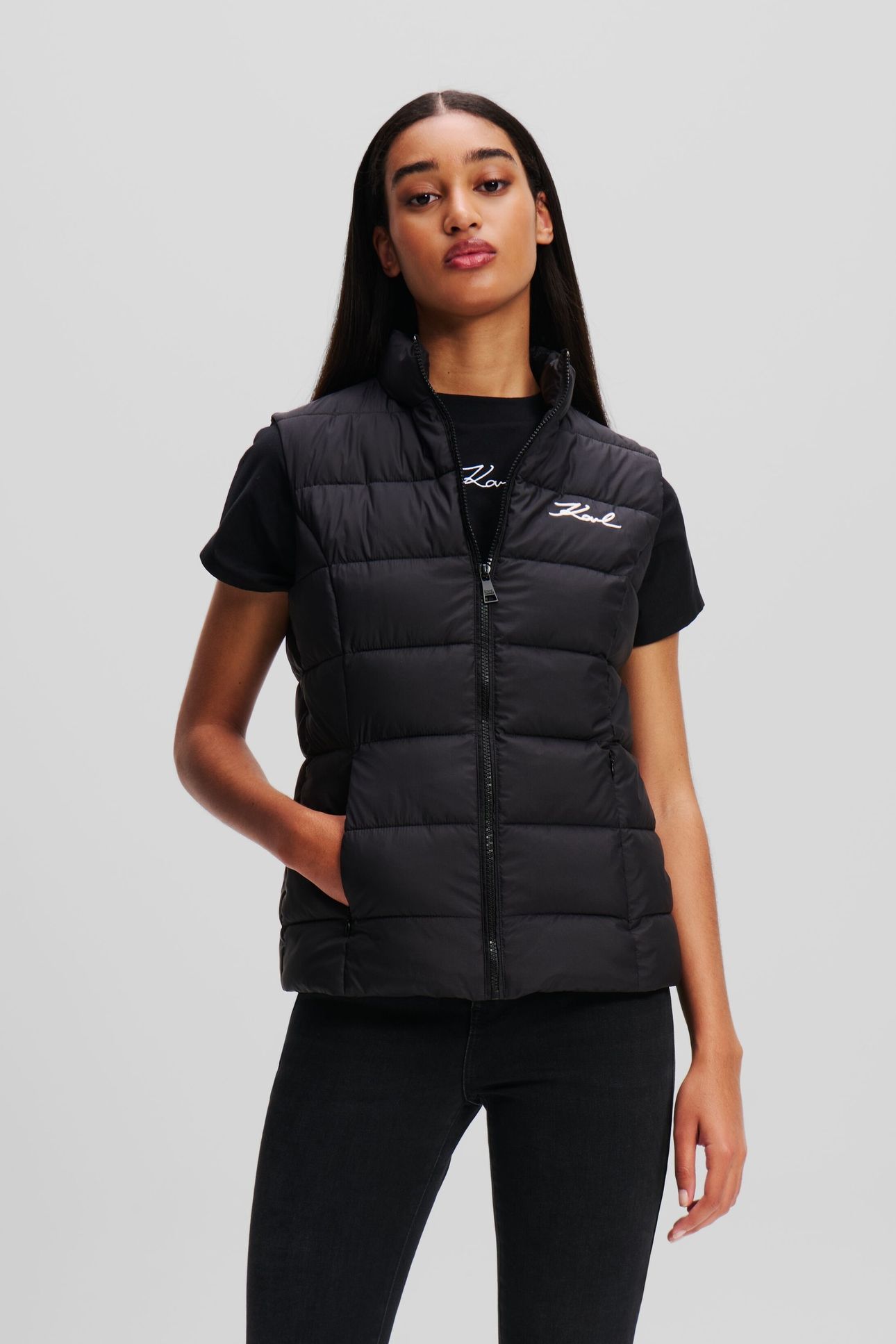 LIGHTWEIGHT PUFFER GILET BLACK 2