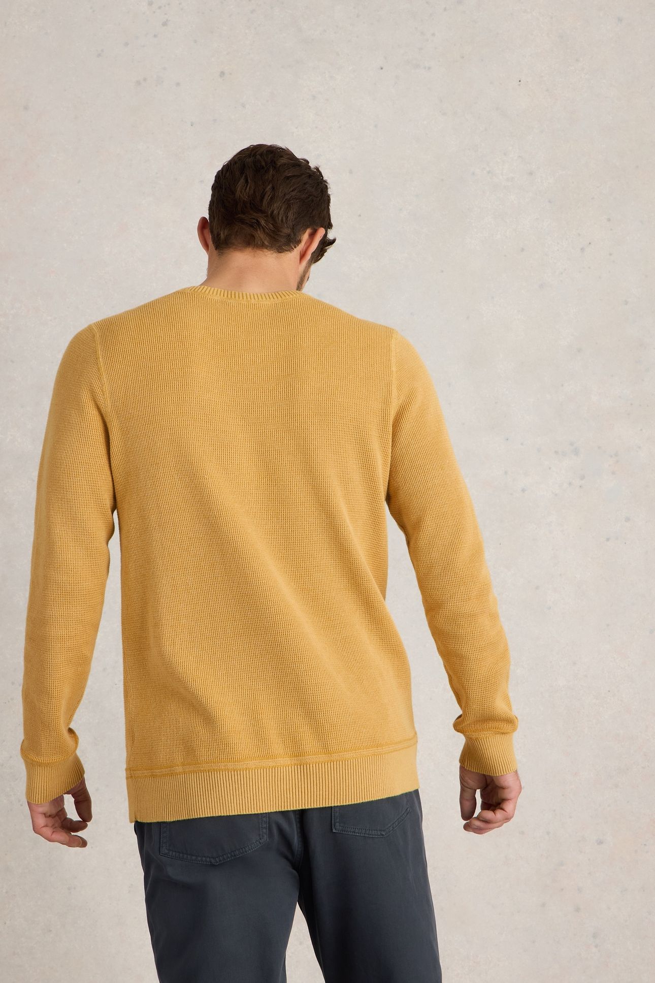 ATTADALE CREW NECK JUMPER MID YELLOW 3