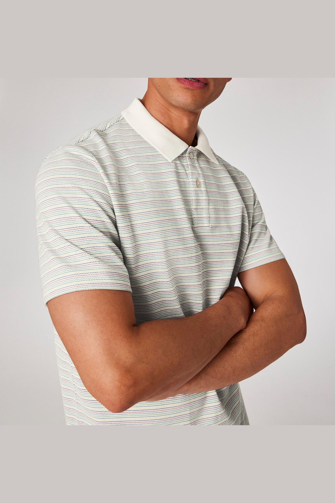 MENS REG FIT SS POLO SHIRT OFF WHITE 6