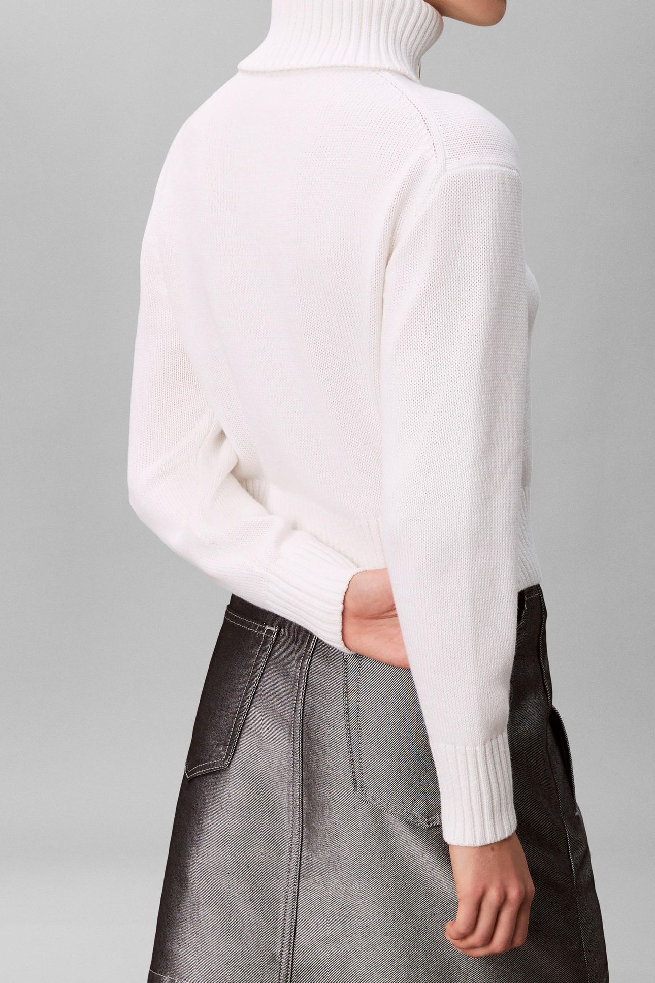 CHENILLE MONOLOGO SWEATER BRILLIANT WHITE 2