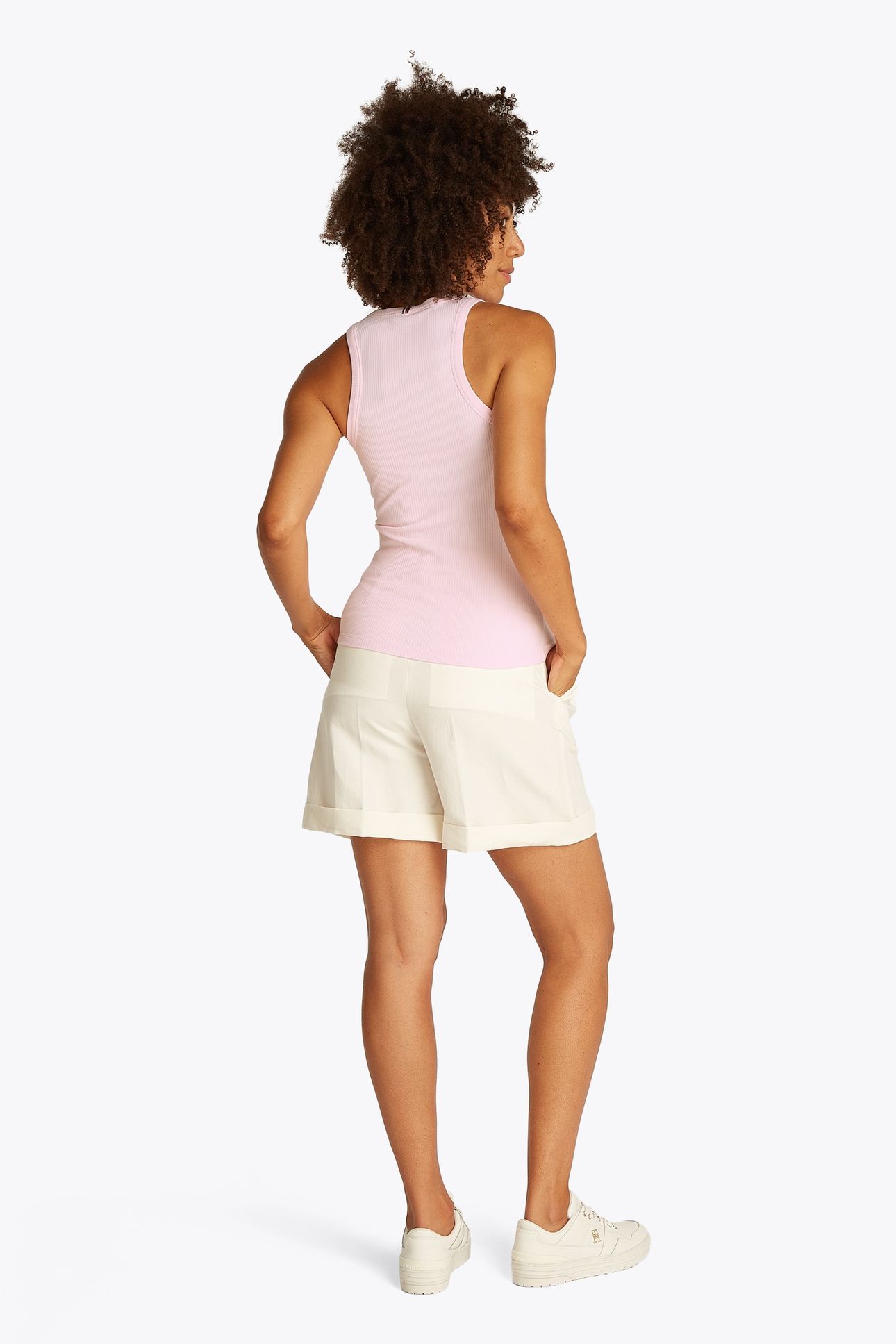 SLIM 5X2 RIB TANK TOP LIGHT PINK 3