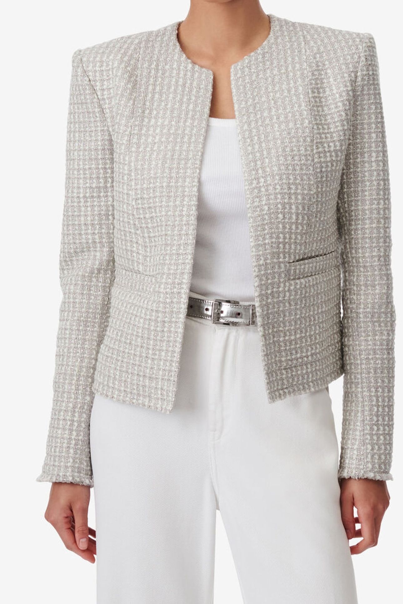 JOULIA JACKET SILVER/WHITE 3