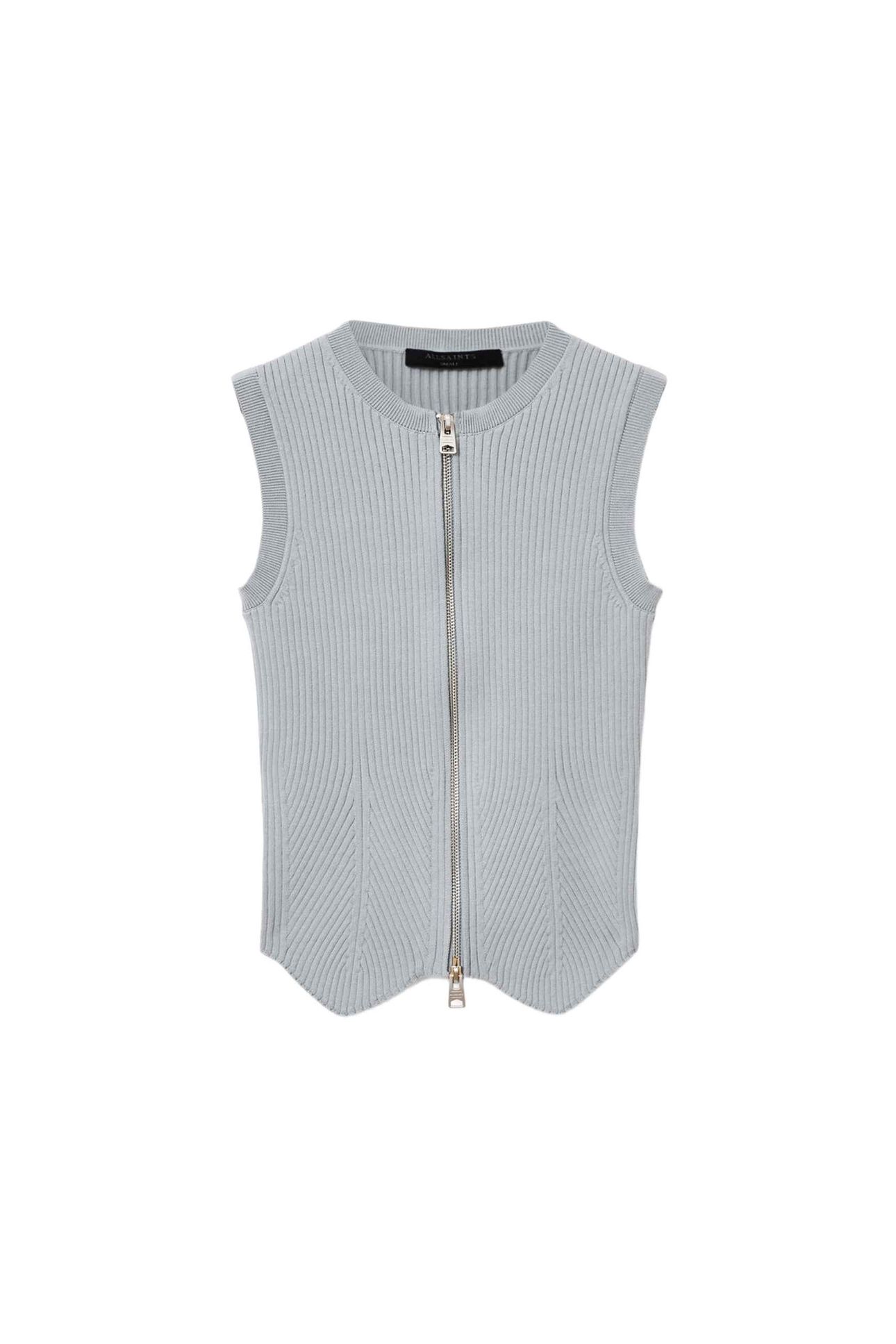 CRUZ ZIP WAISTCOAT STEEL BLUE 4