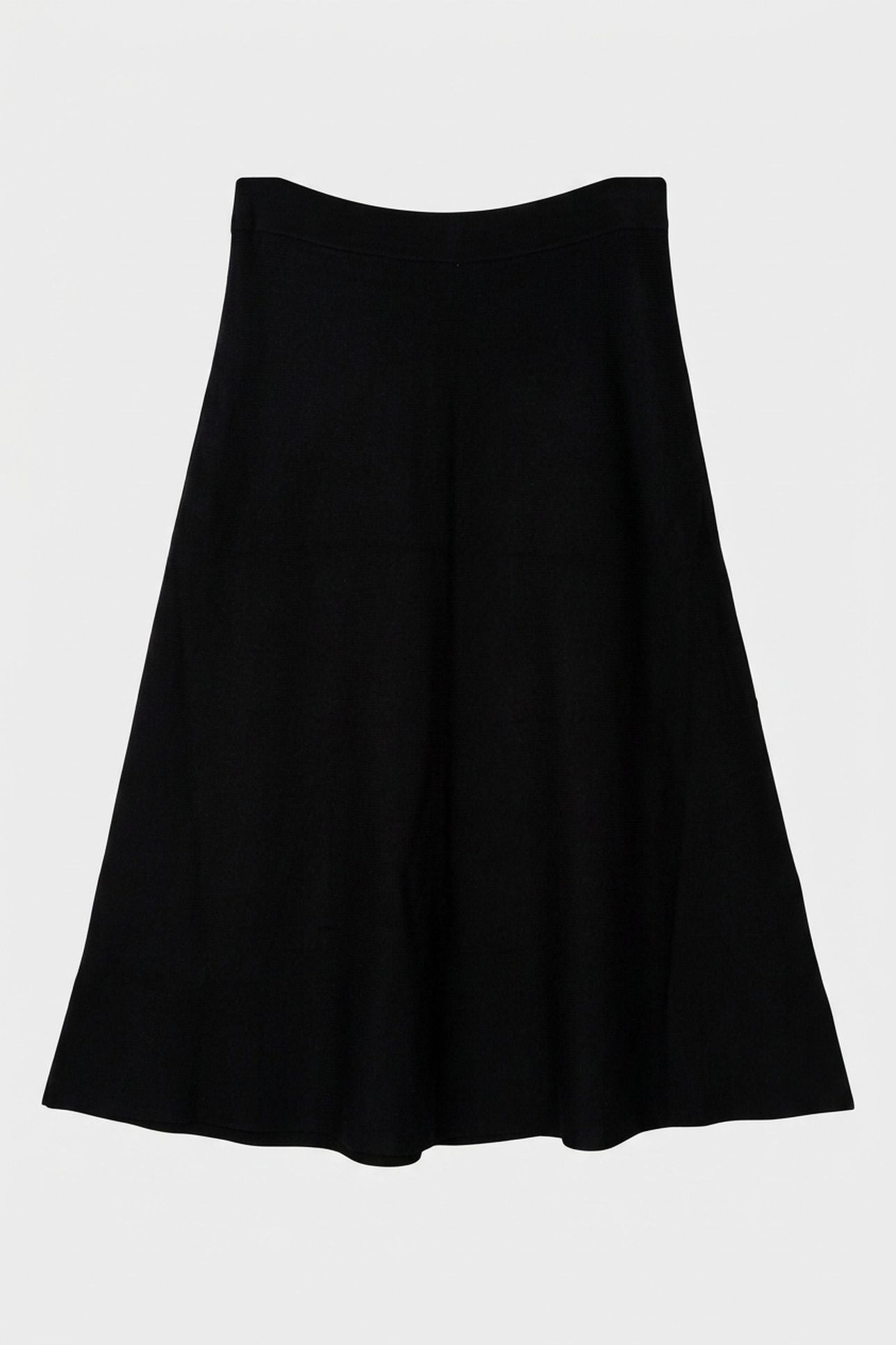 SKIRT MID LENGTH SOFT VISCOSE POLYAMIDE KNIT BLACK 3