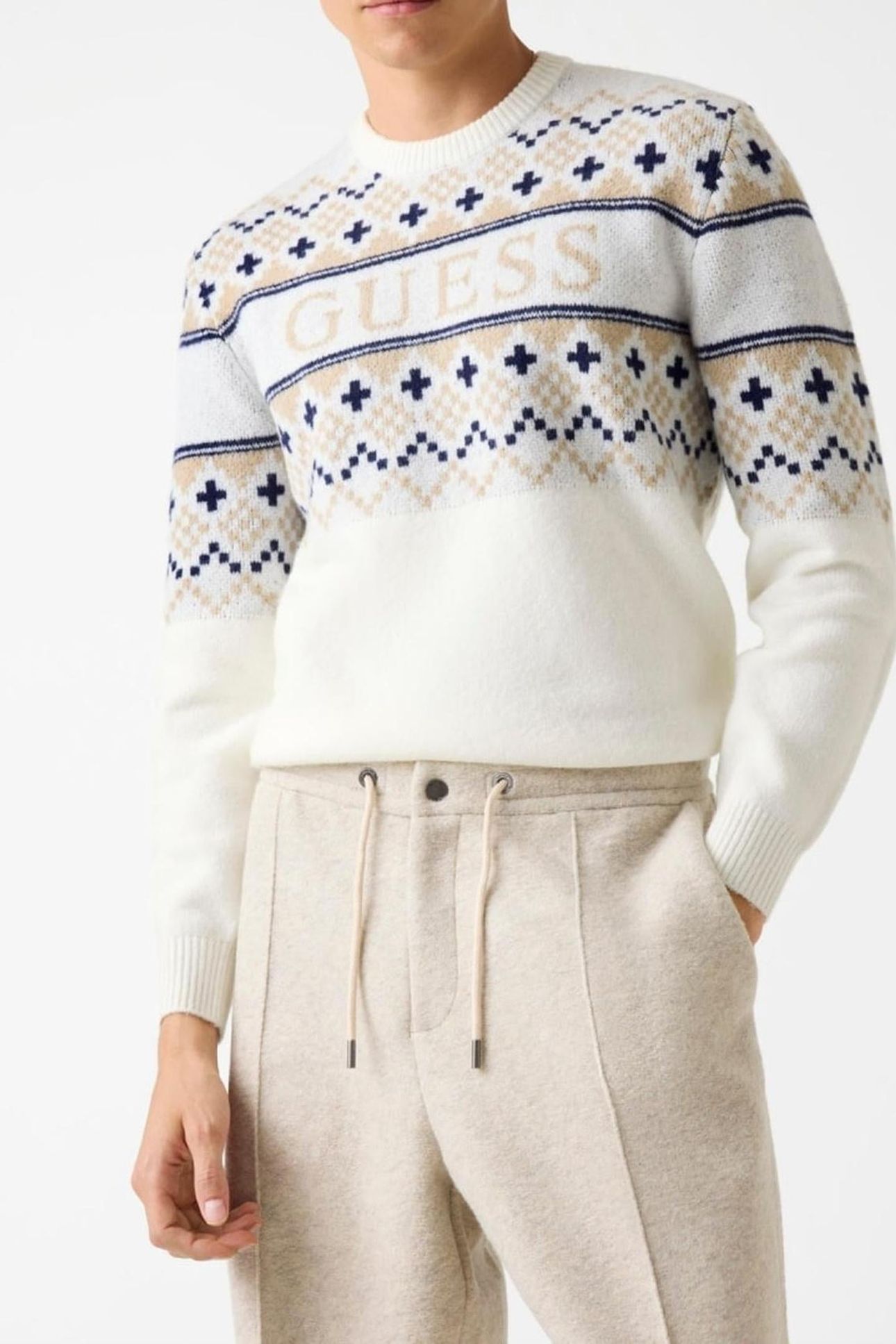 SKI CN JACQUARD SWTR CREAM WHITE 5