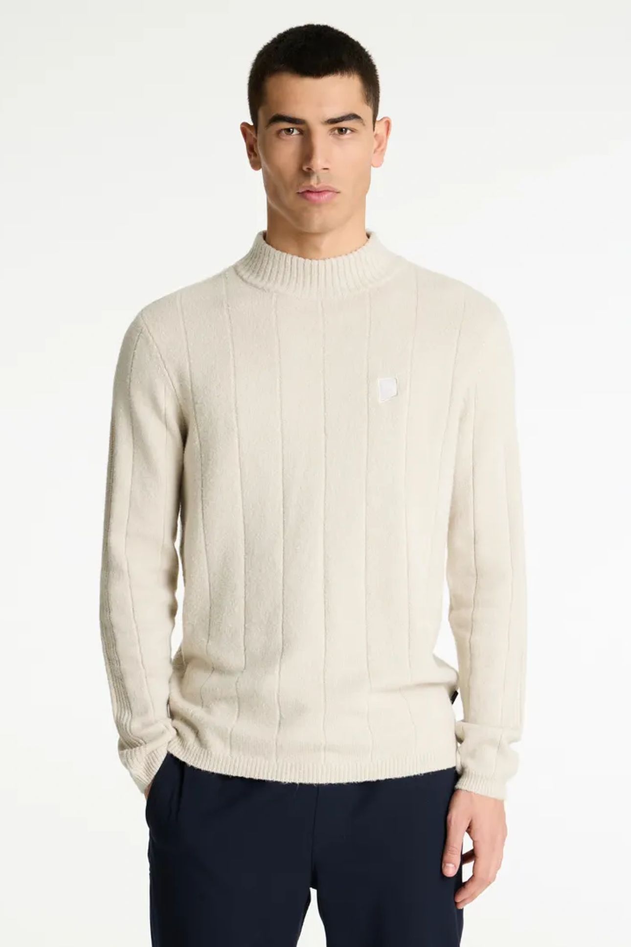 PULLOVER TRACK MOCK SILVER BIRCH 1