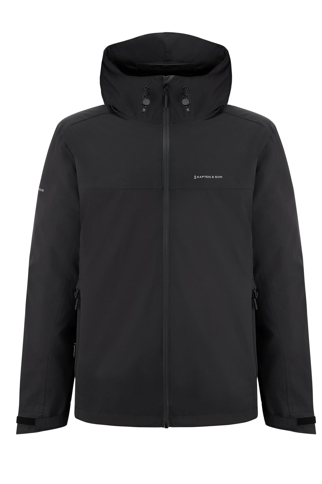 UNISEX HEAVY RAIN JACKET TOP LAYER ALL BLACK 3