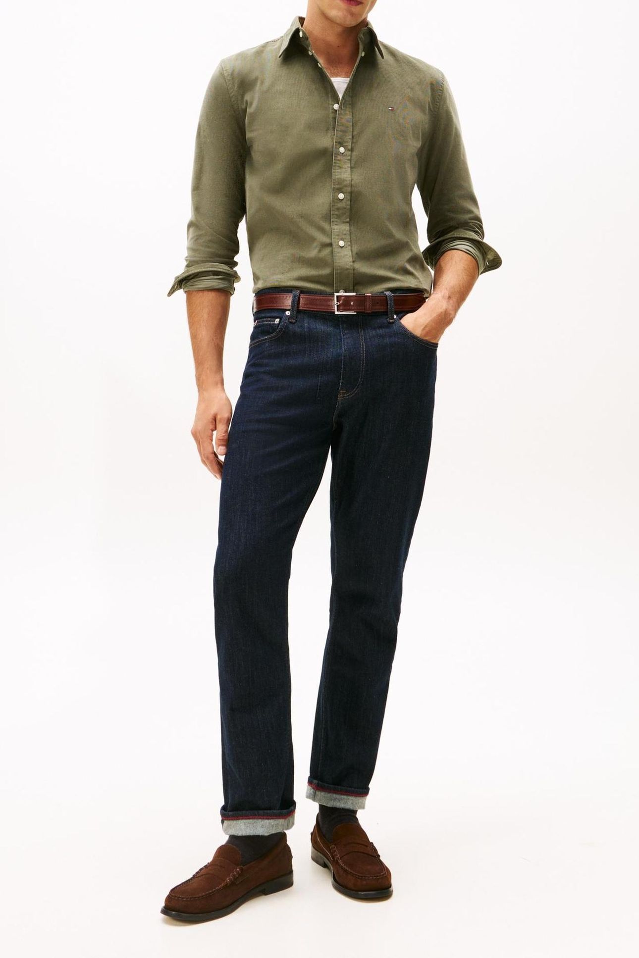 SOLID CORDUROY RF SHIRT BATTLE GREEN 2