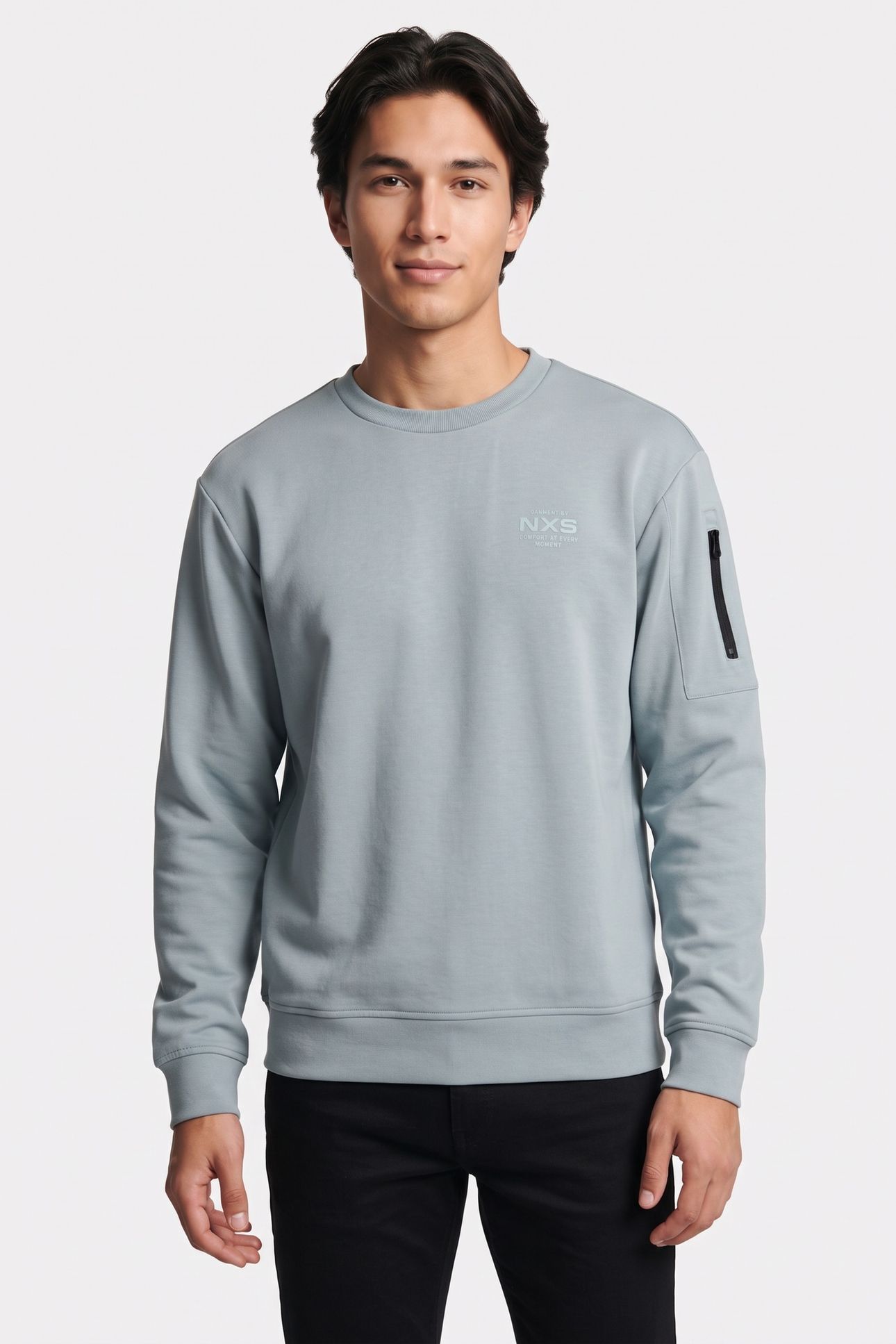 SWEATER CREWNECK DUSTY BLUE 1