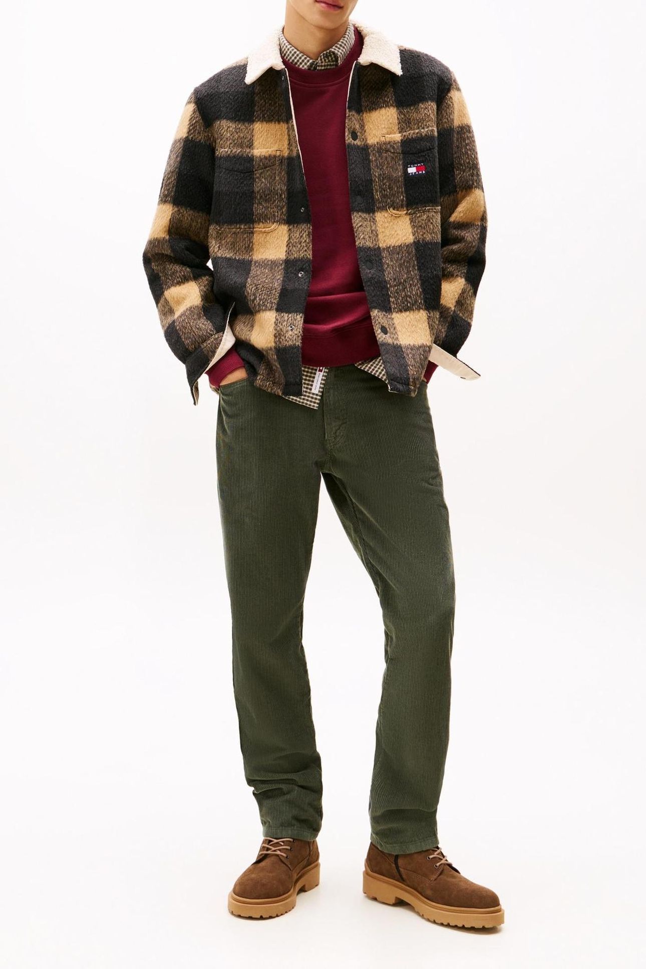 TJM RYAN CORD CHINO PEWTER GREEN 3