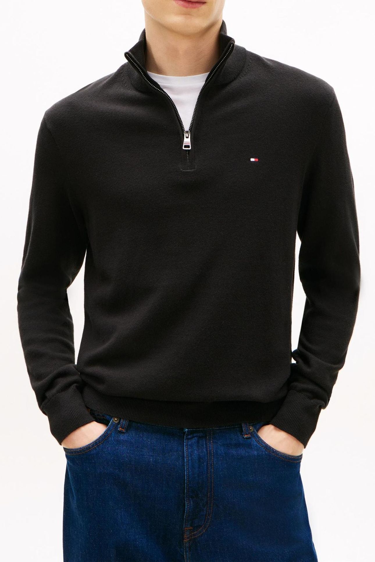 PIMA COTTON CASHMERE SWEATER BLACK 5