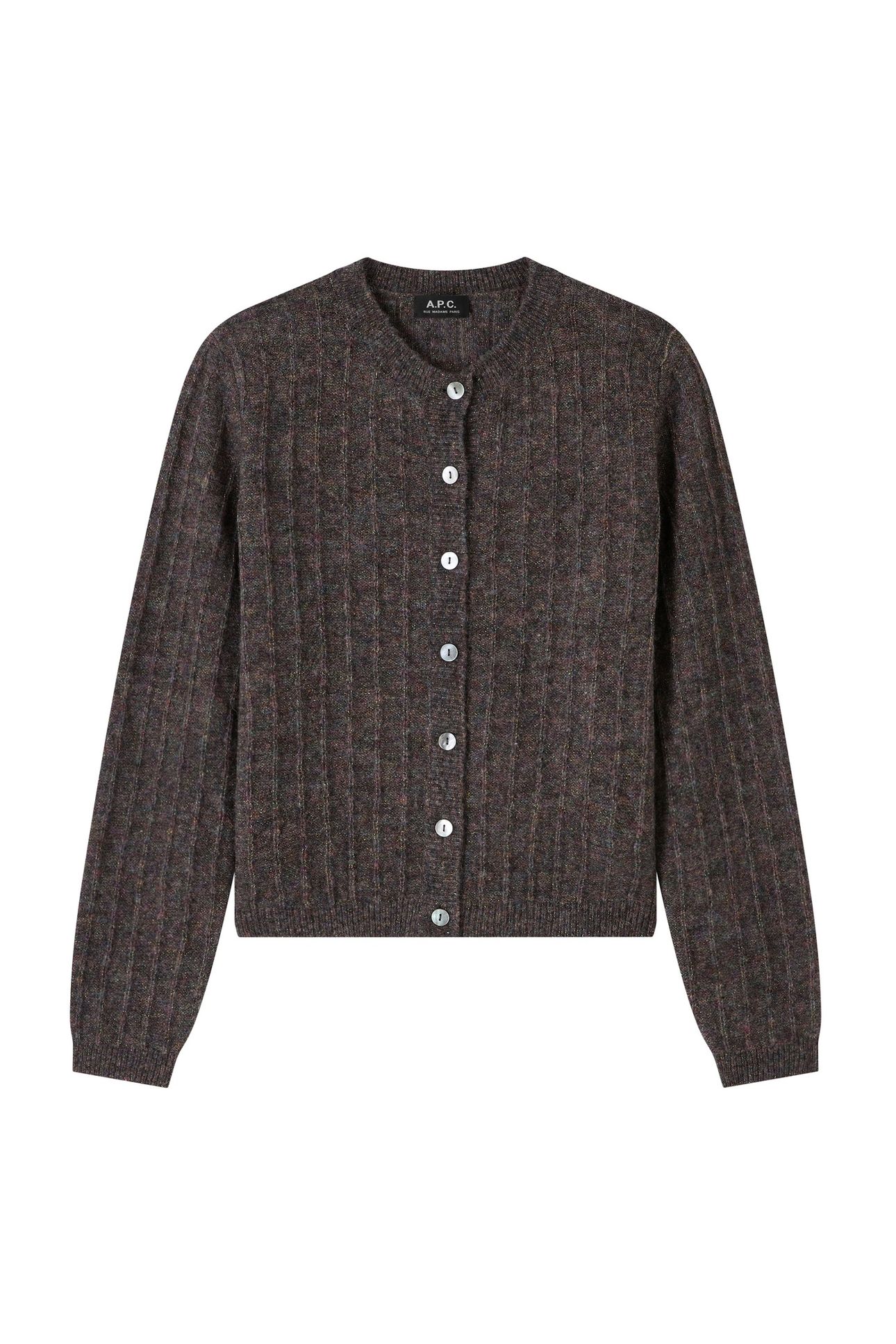 CARDIGAN MILENA HEATHERED BROWN 2