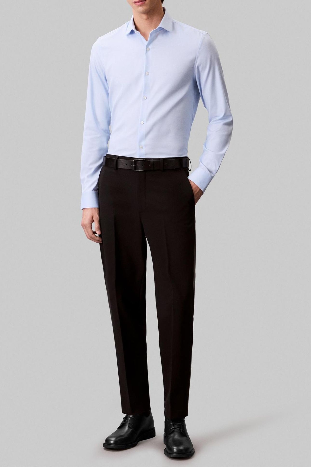 SLIM MID TWILL SHIRT BLUE 3