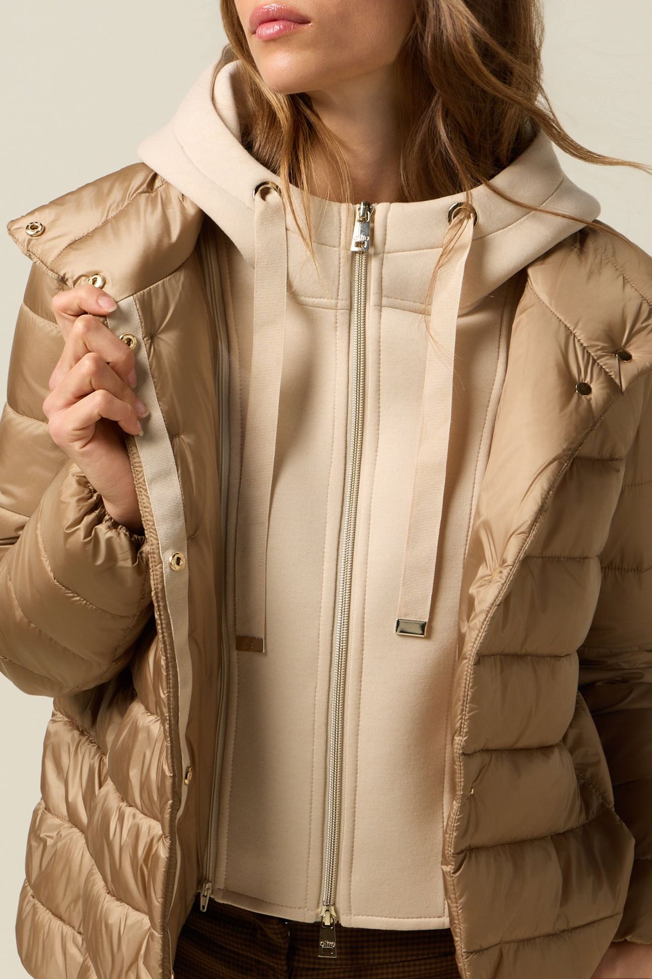 COMBINED DOWN JACKET BEIGE 4