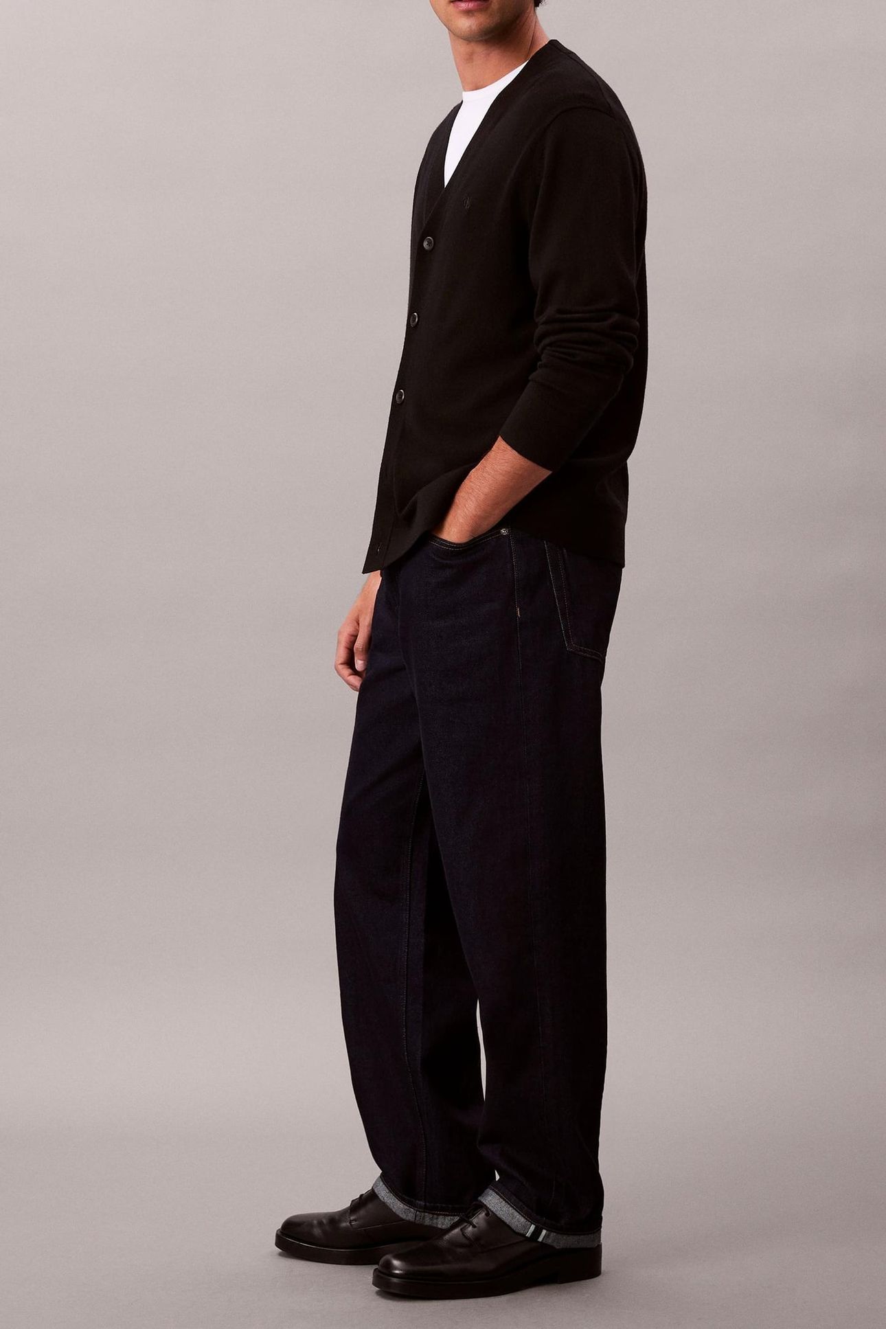 LS 100% MERINO CARDIGAN BLACK 5