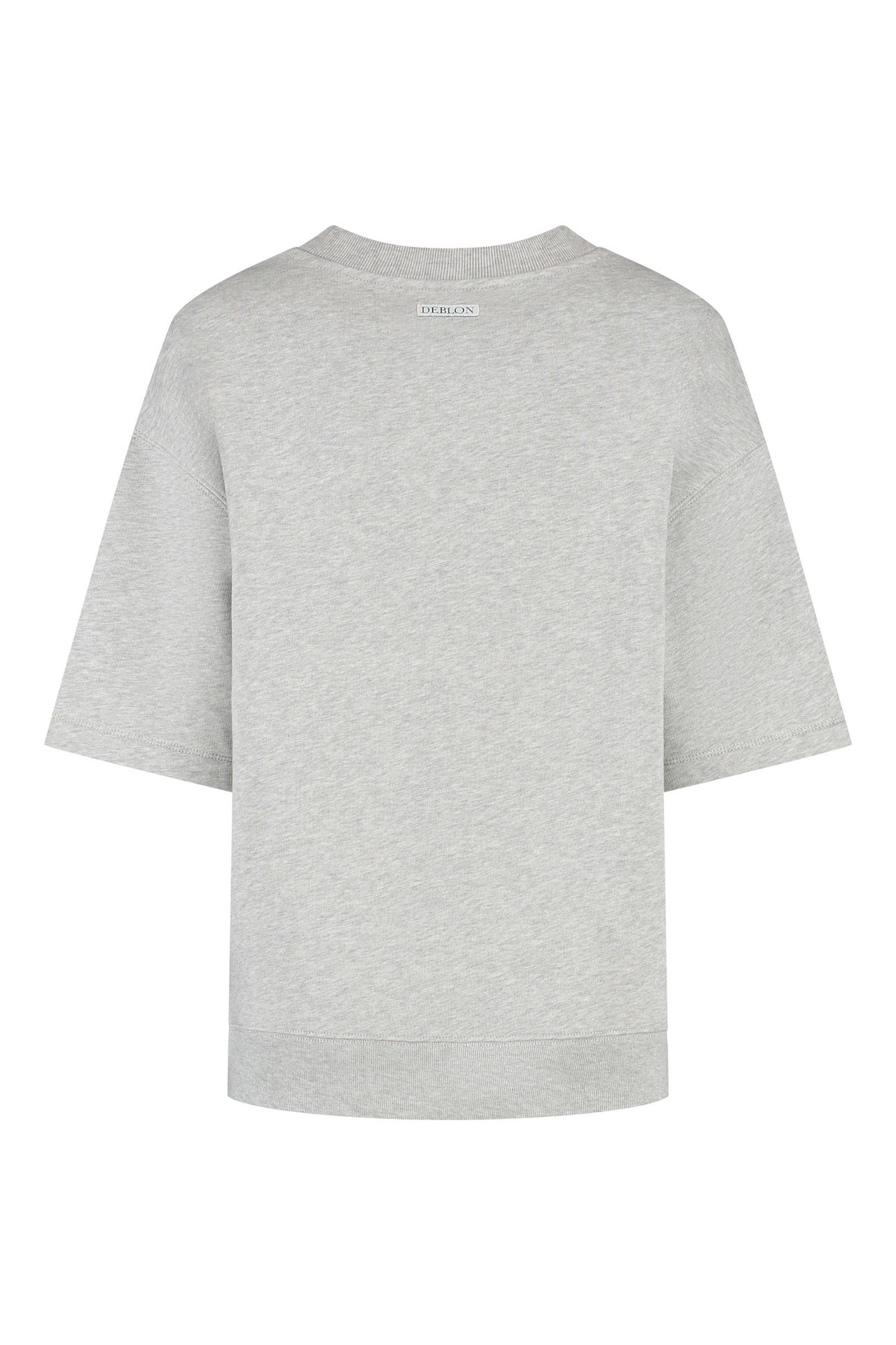 LIZE SWEATER SHORT SLEEVE GREY MELANGE 2