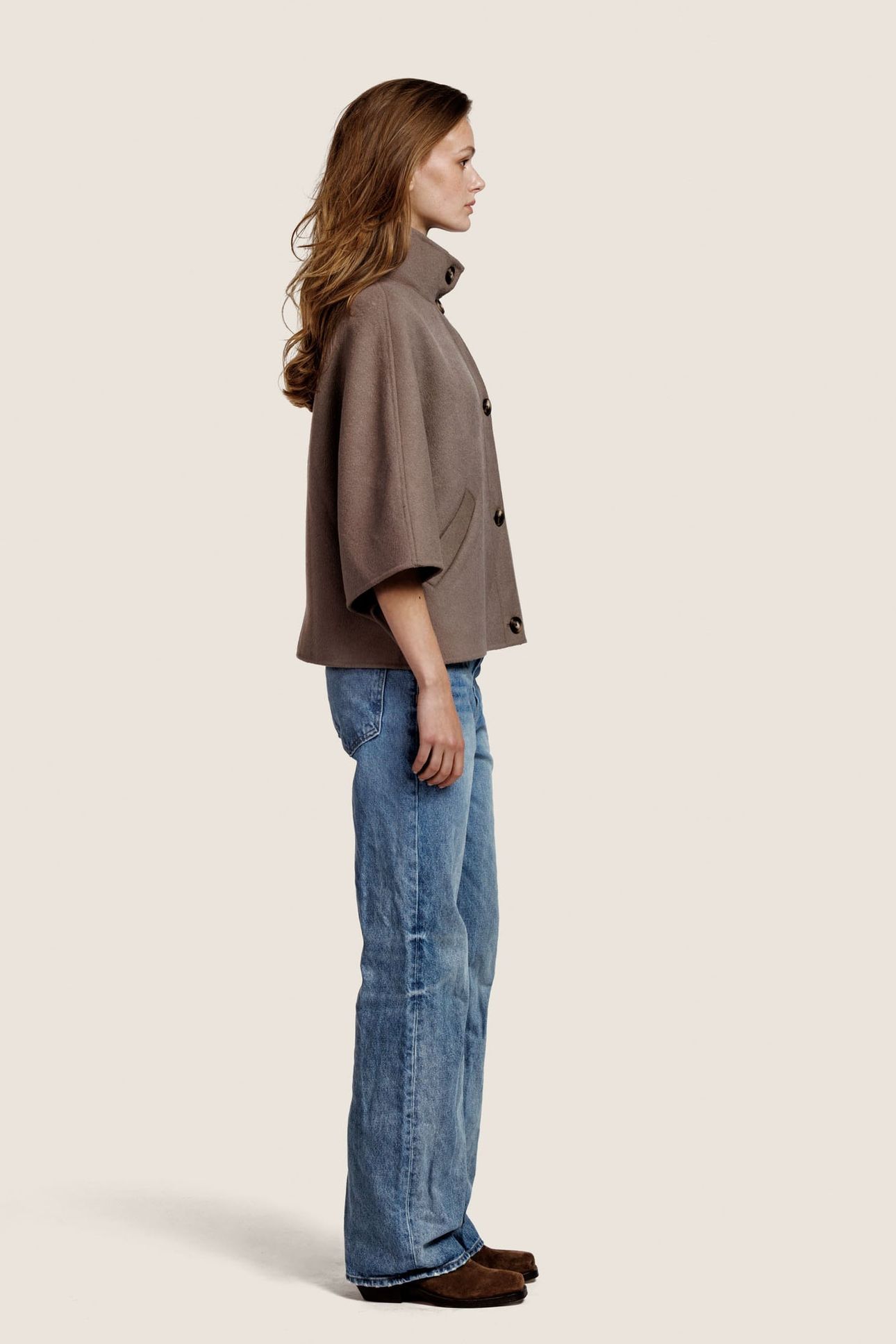 LIV WOOL JACKET STONE 6