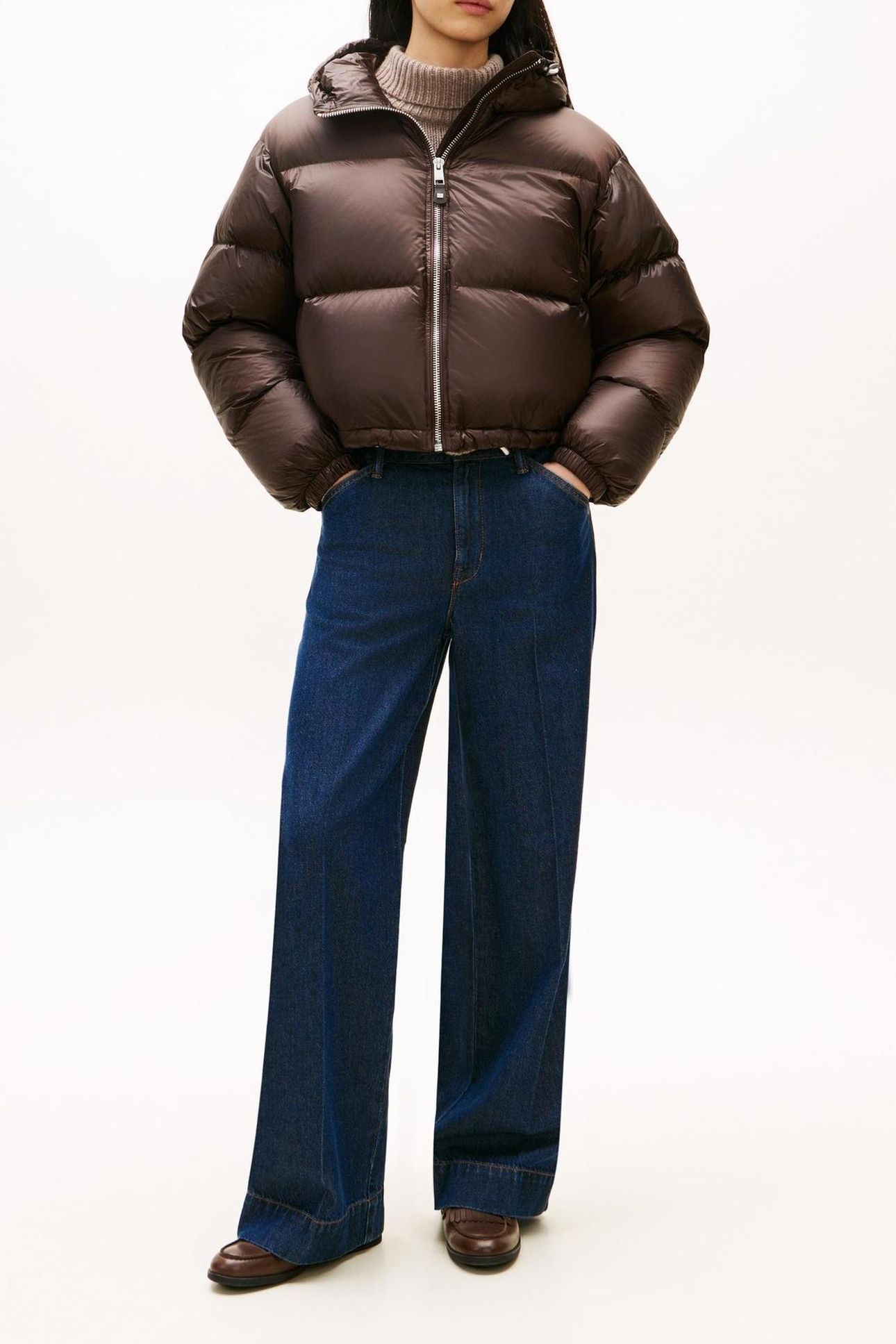 SUPER LIGHT HIGH WAISTED DOWN DARK COFFEE 1