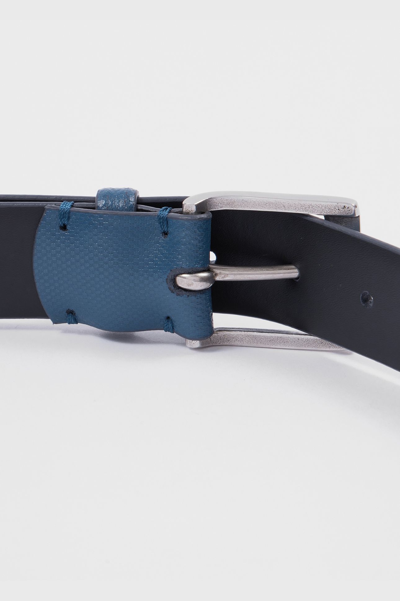 MEN BELT WEAVE EMBOSS NAVY 2