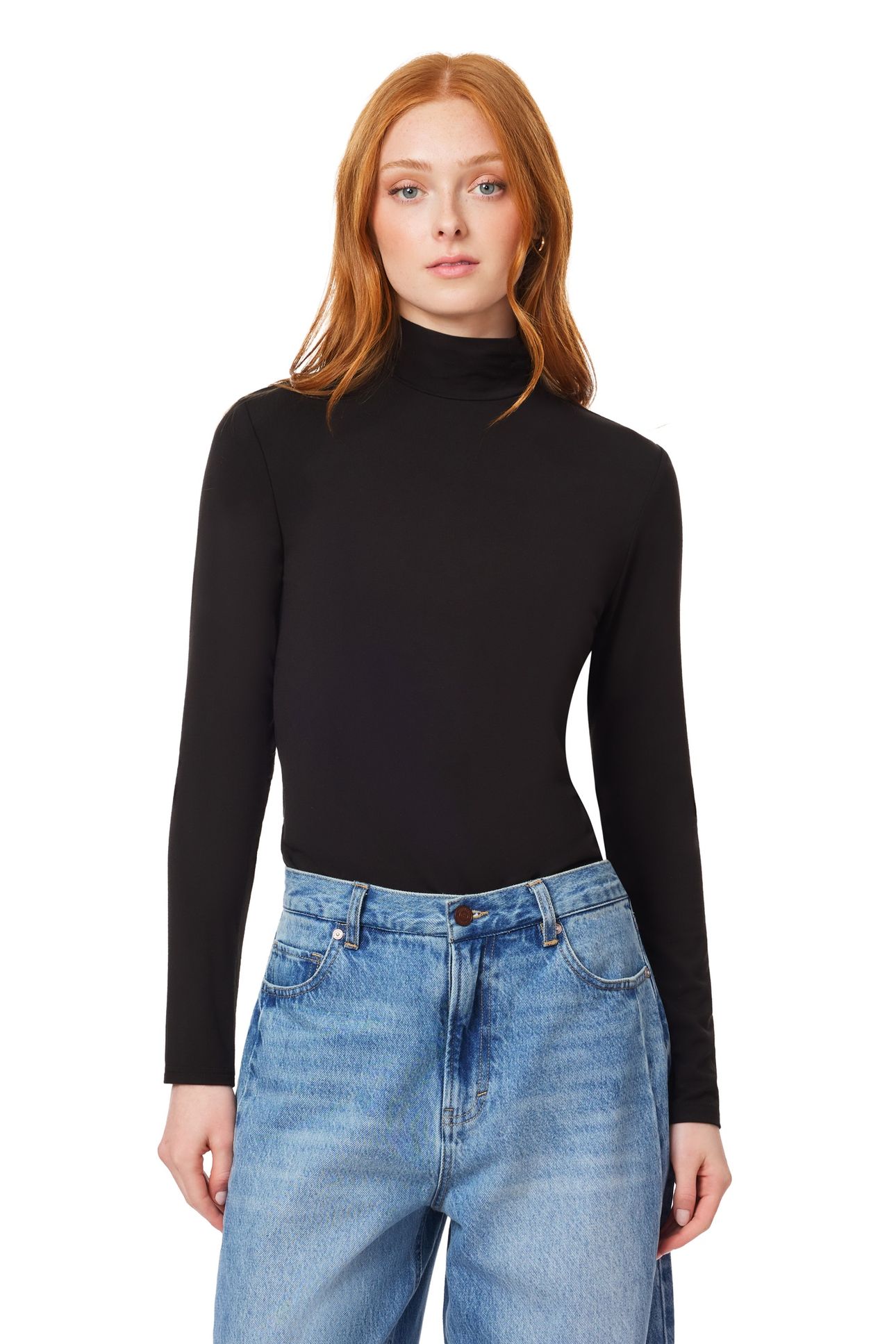 MOCK NECK TOP BLACK NIGHT 1