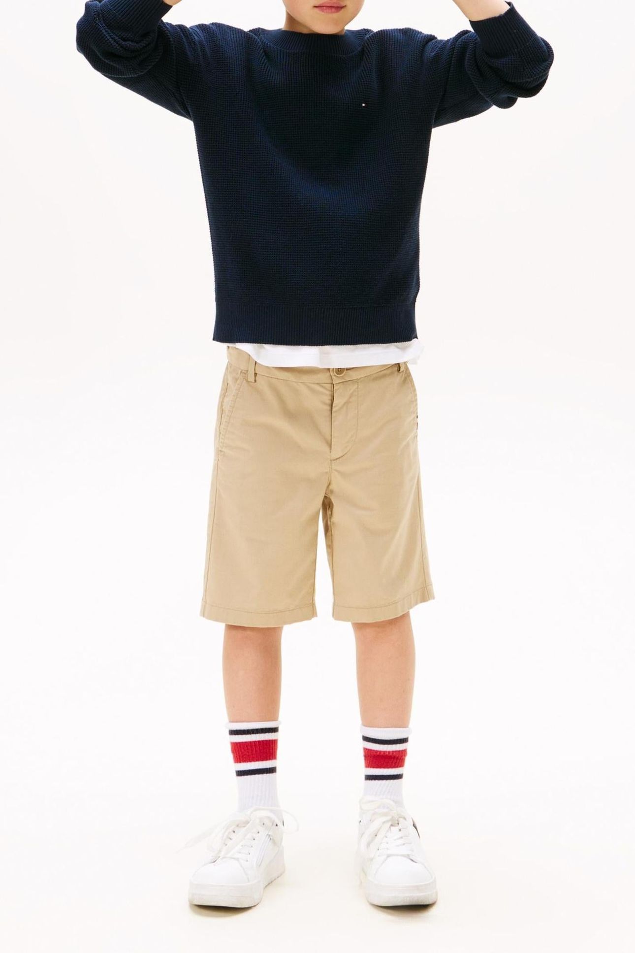 BOYS COTTON TEXTURE SWEATER DARK NIGHT NAVY 3