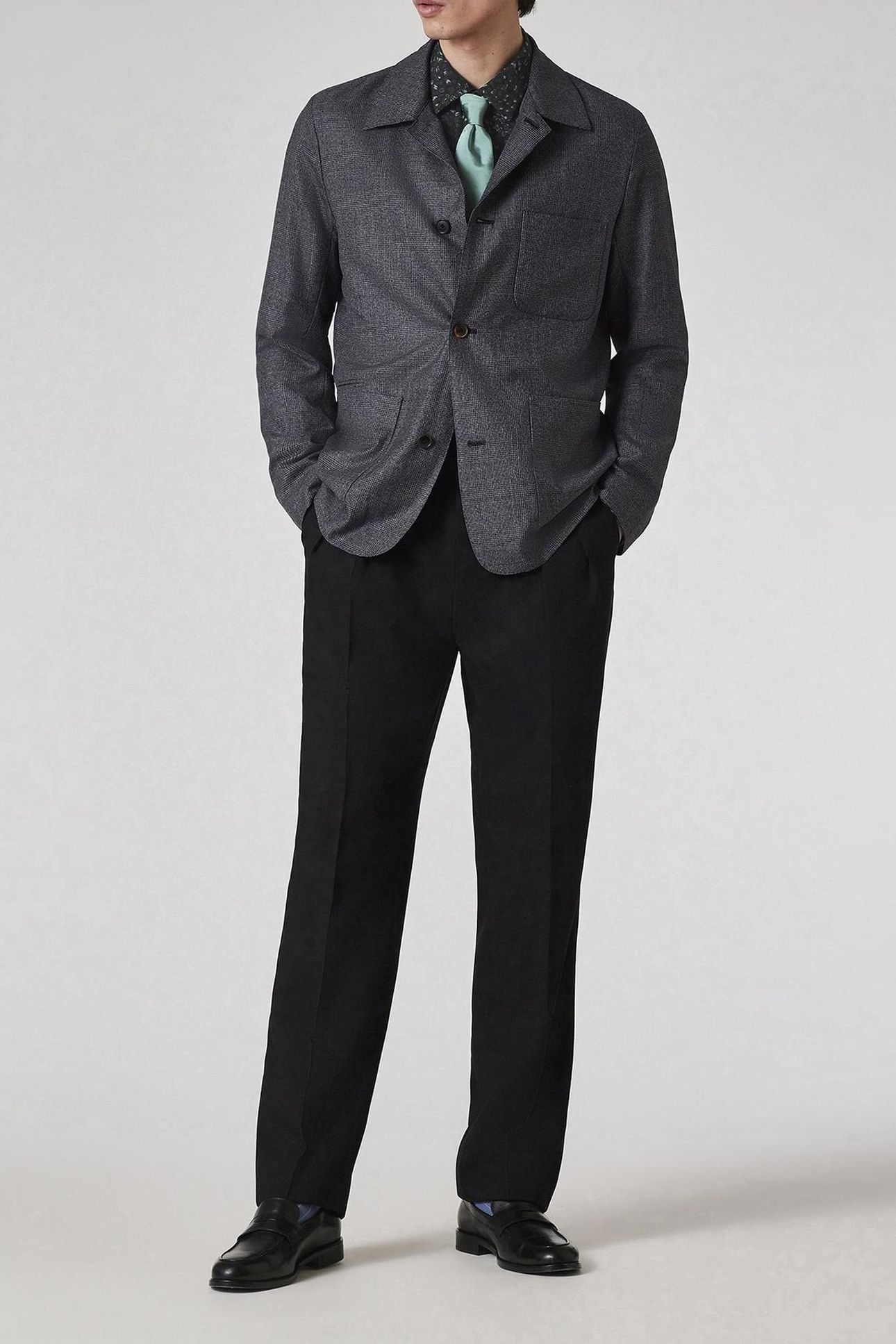 MENS S/C SLIM FIT SHIRT VERY DARK NAVY 2