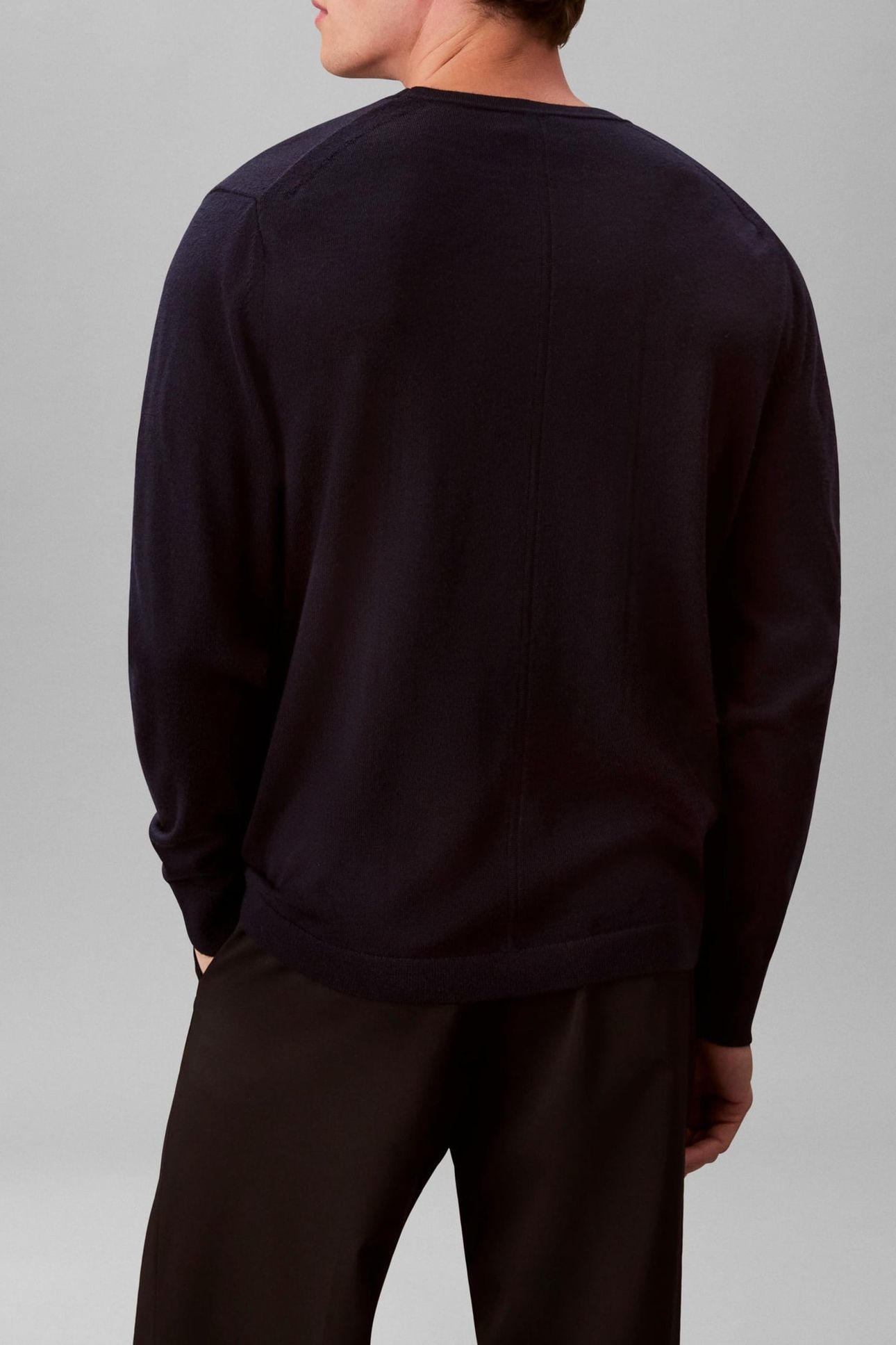 LS 100% MERINO CREW DARK SAPPHIRE 2