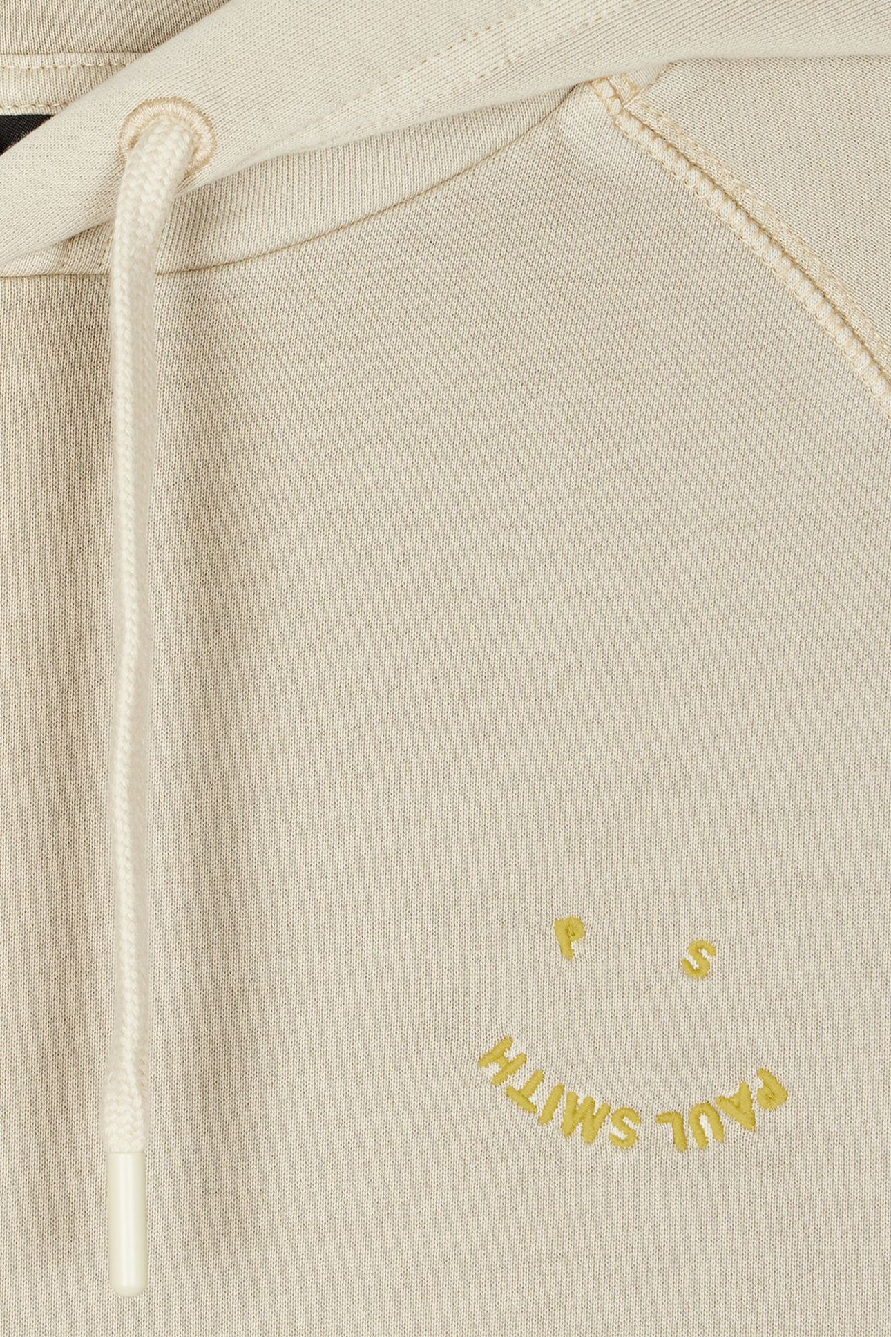MENS LS HOODIE PS HAPPY EMB MEDIUM BEIGE 3