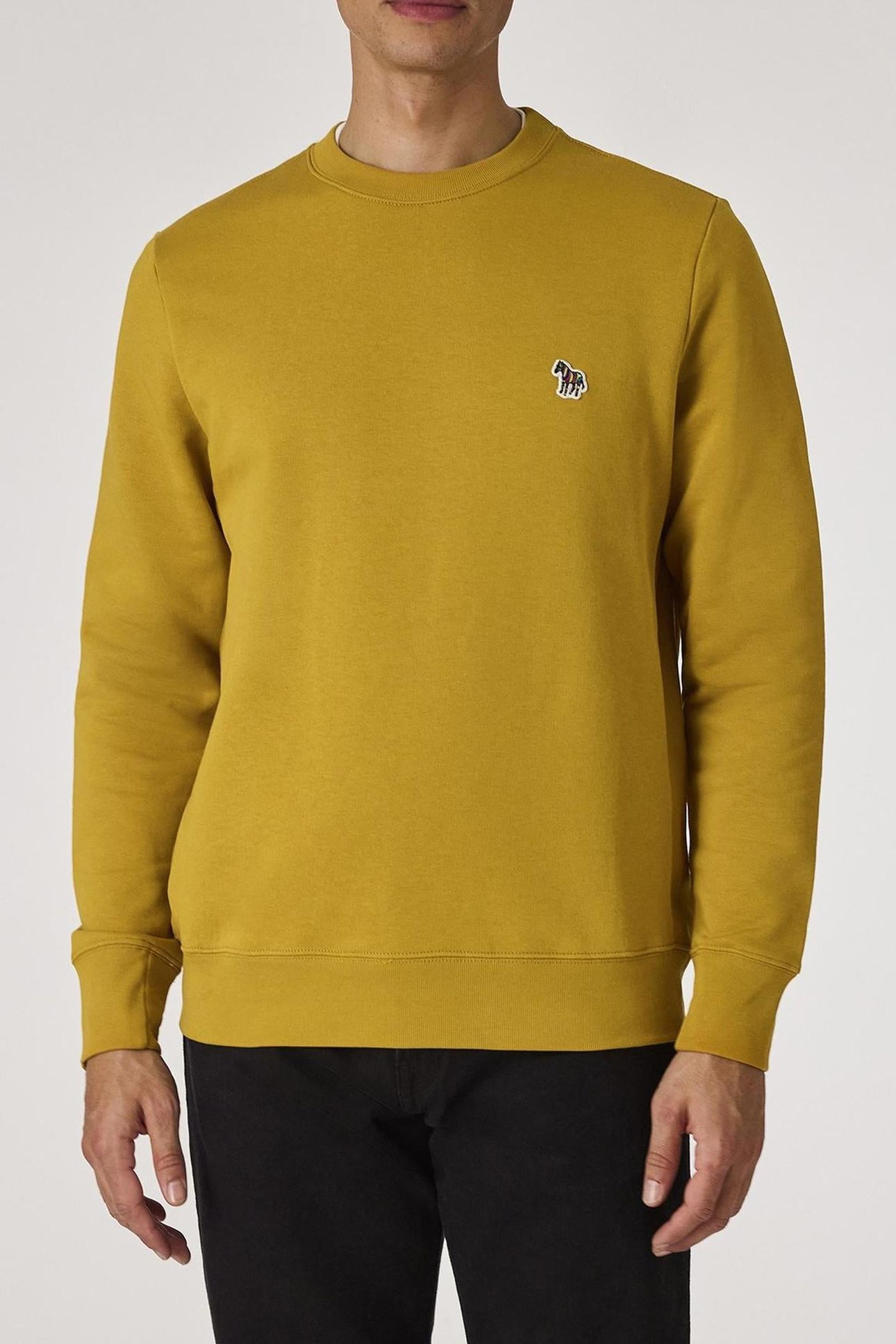 MENS REG FIT SWEATSHIRT ZEBRA OCHRE 1