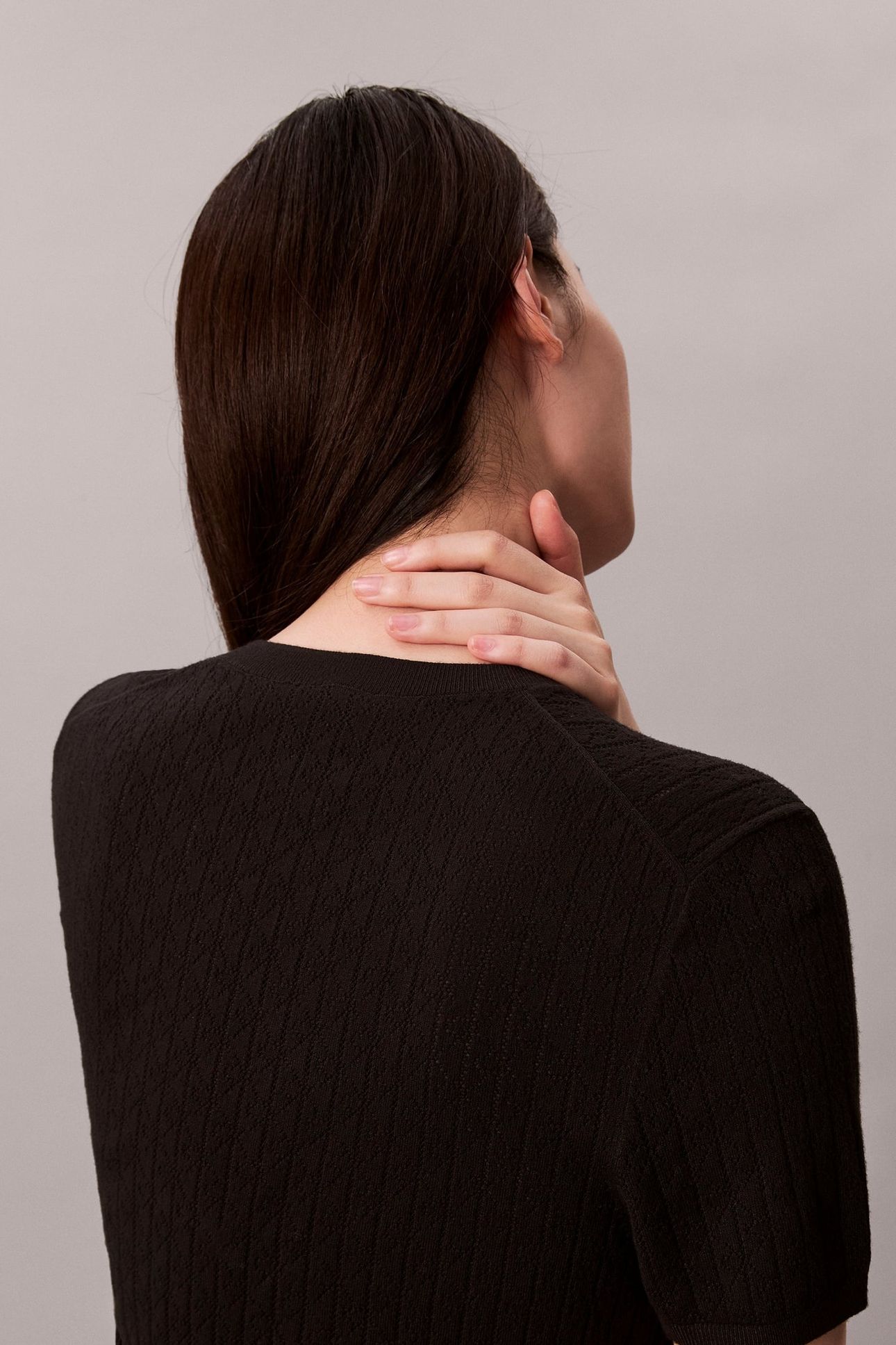 CAP SLEEVE POINTELLE BLACK 7