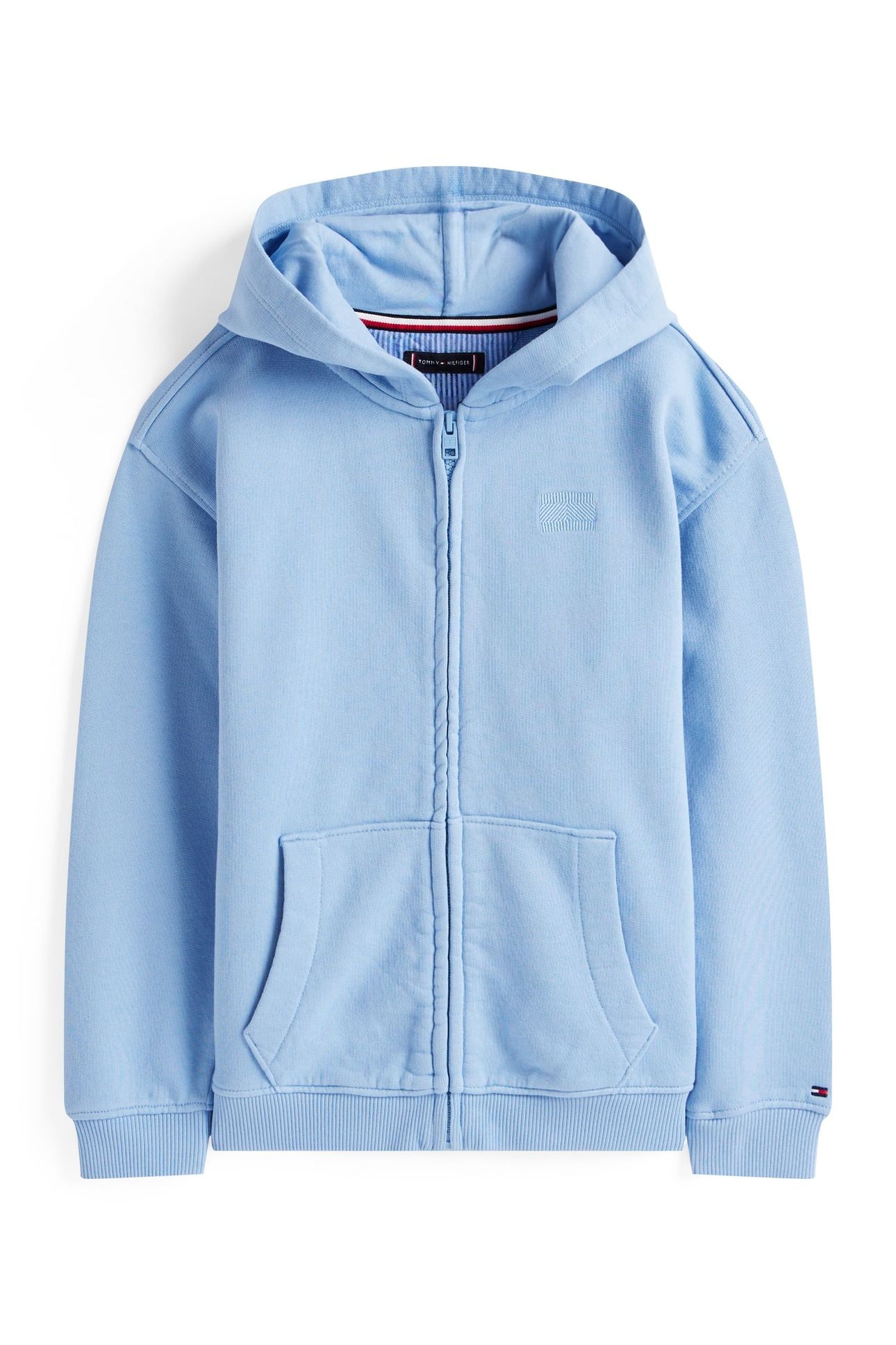 BOYS TONAL FLAG EMB ZIP CLOUDY BLUE 4