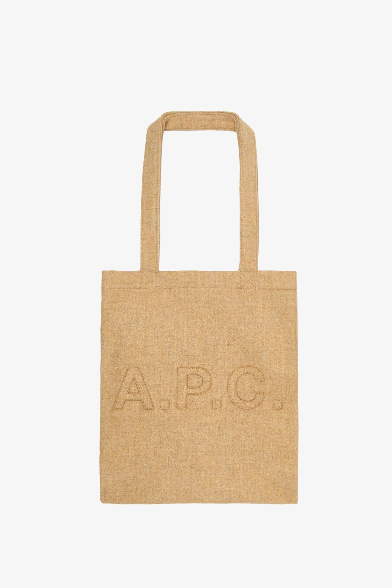 UNISEX TOTE TRAPEZE HEATHERED BEIGE 1