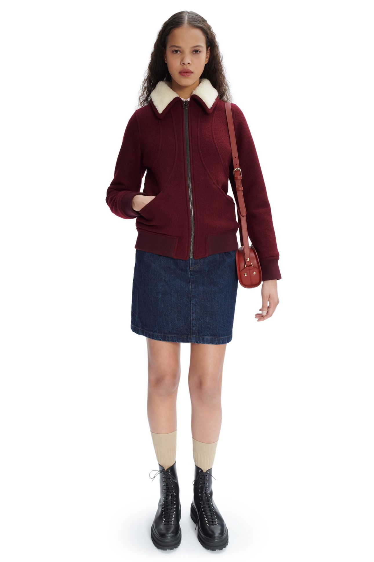 JACKET AGATHE BURGUNDY 1