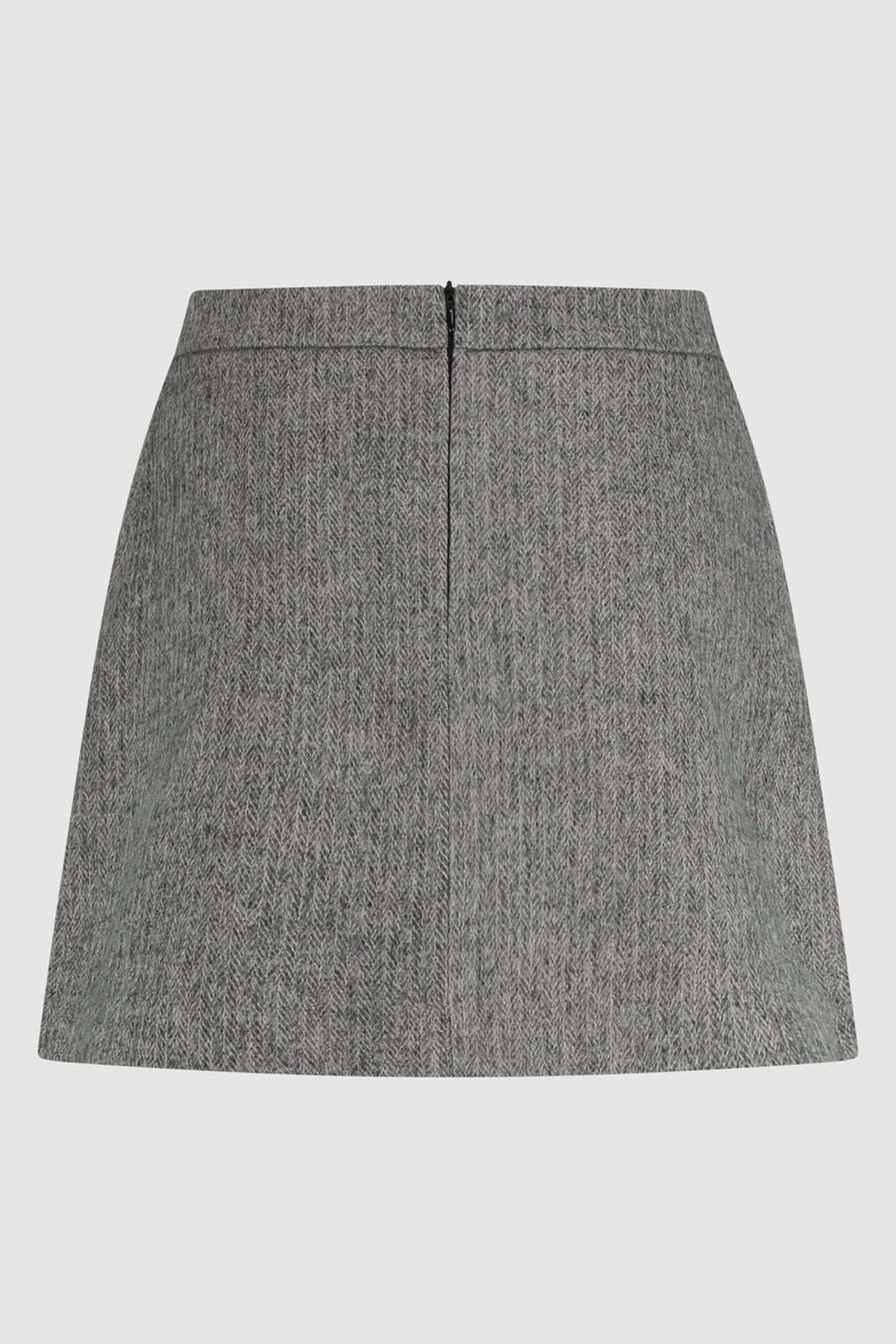 REBECCA SKIRT HERRINGBONE GREY 3