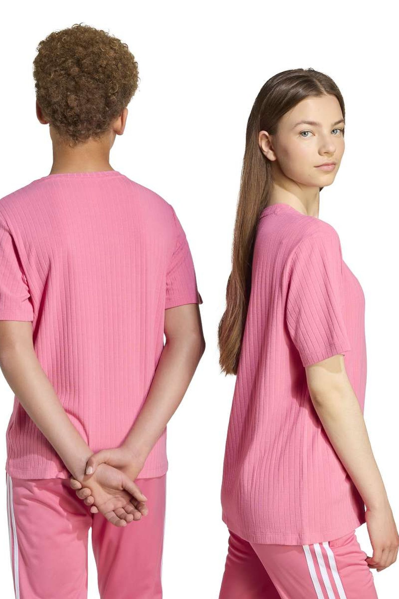 JUNIOR WIDE RIB TEE PINK FUSION 4