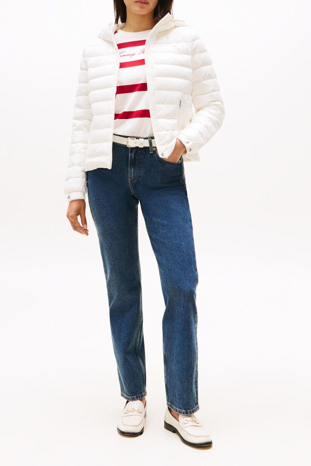 UL DOWN REG HOODED JACKET IVORY SILK 1