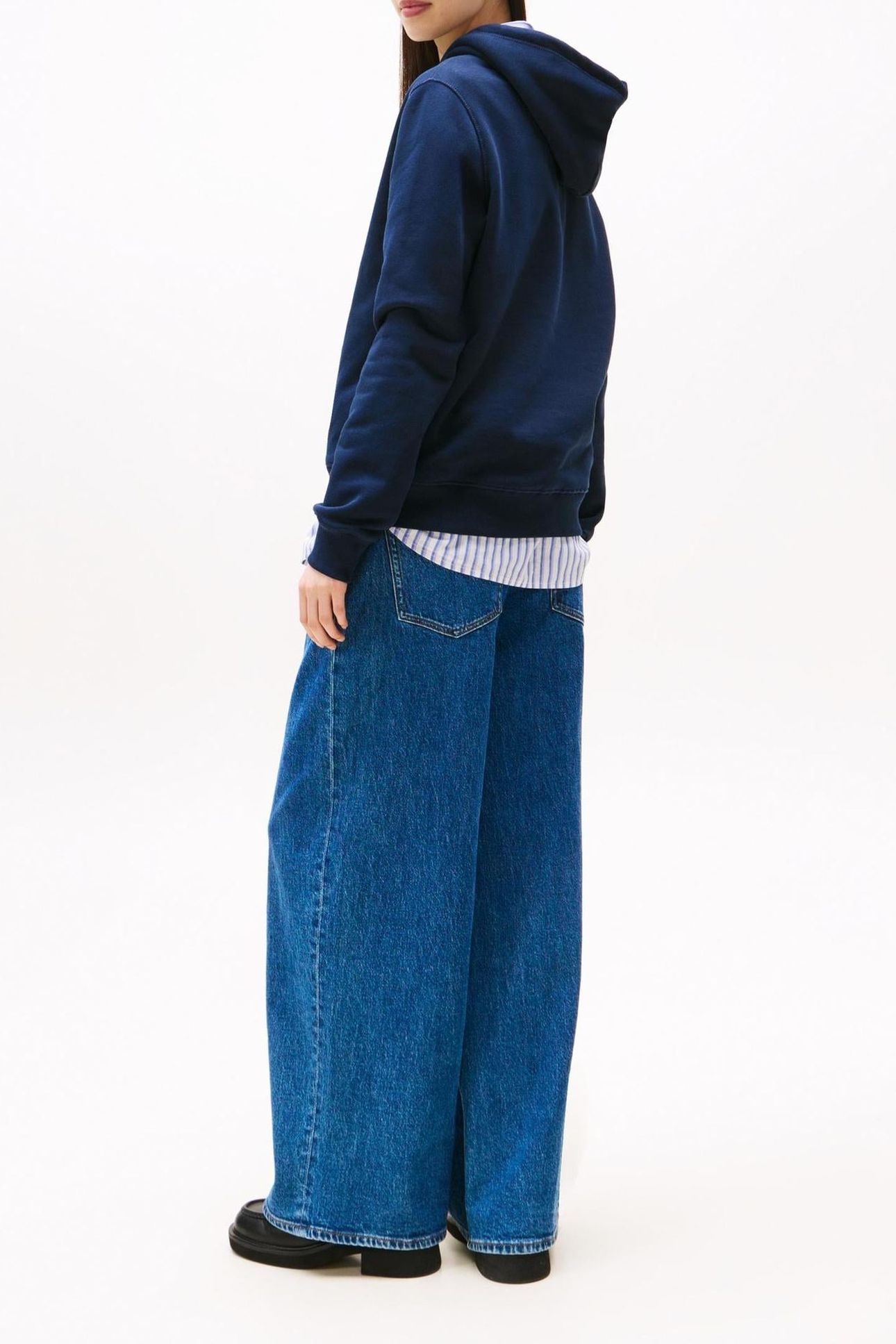 TJW REG LINEAR HOODIE DARK NIGHT NAVY 2